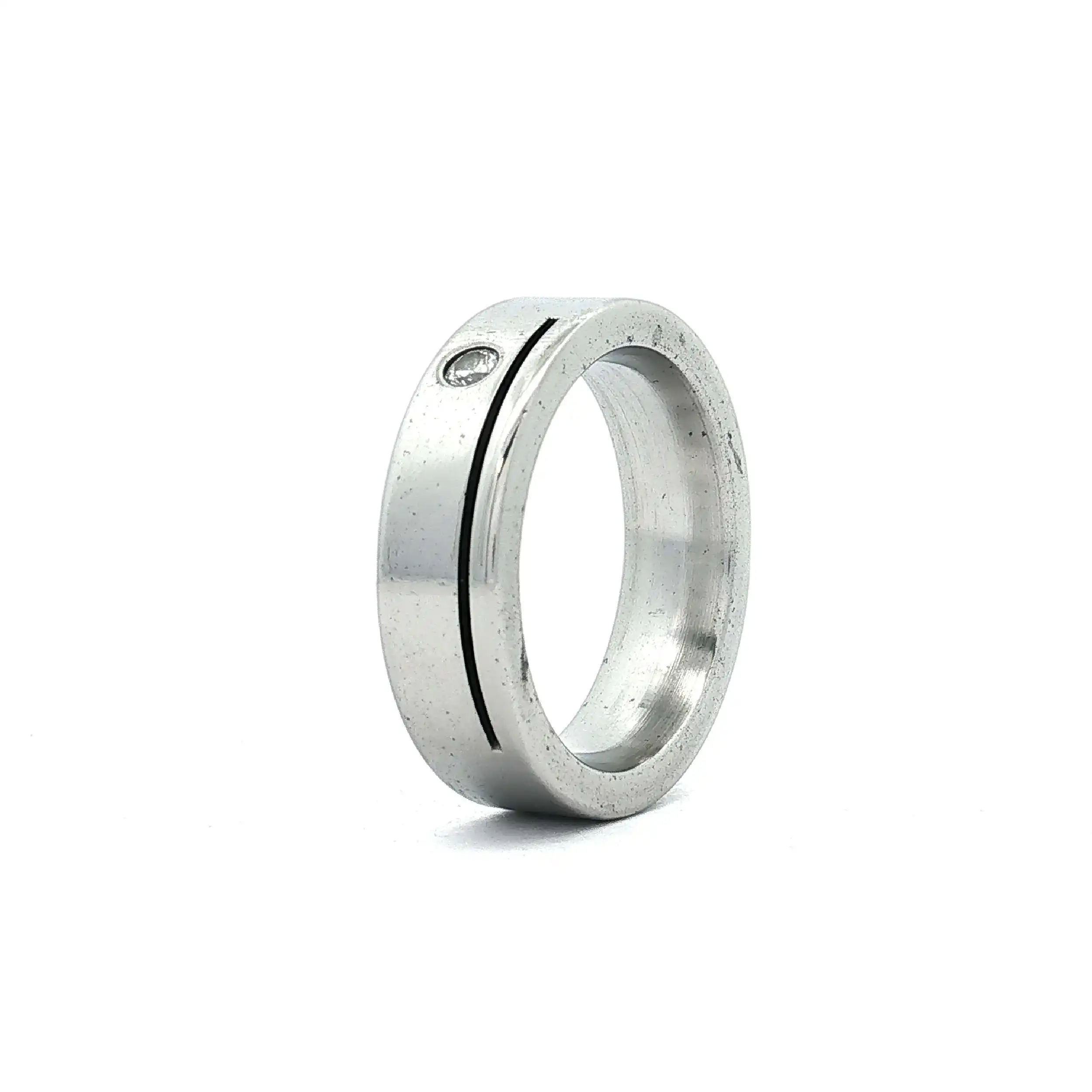 Stahlring XEN mit BRill 0,05ct
