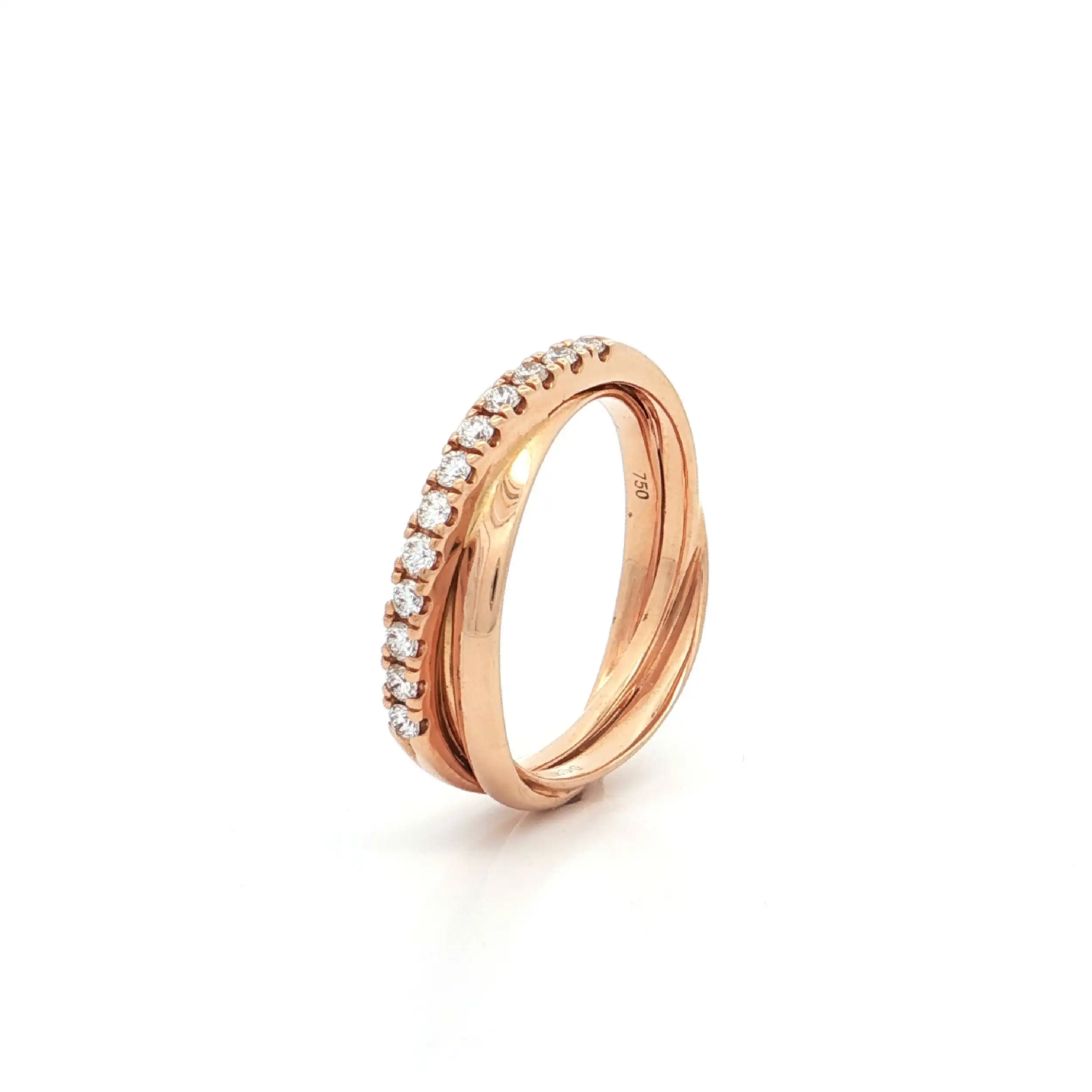 Ring Roségold gedreht mit Brillanten Ring Roségold gedreht mit Brillanten