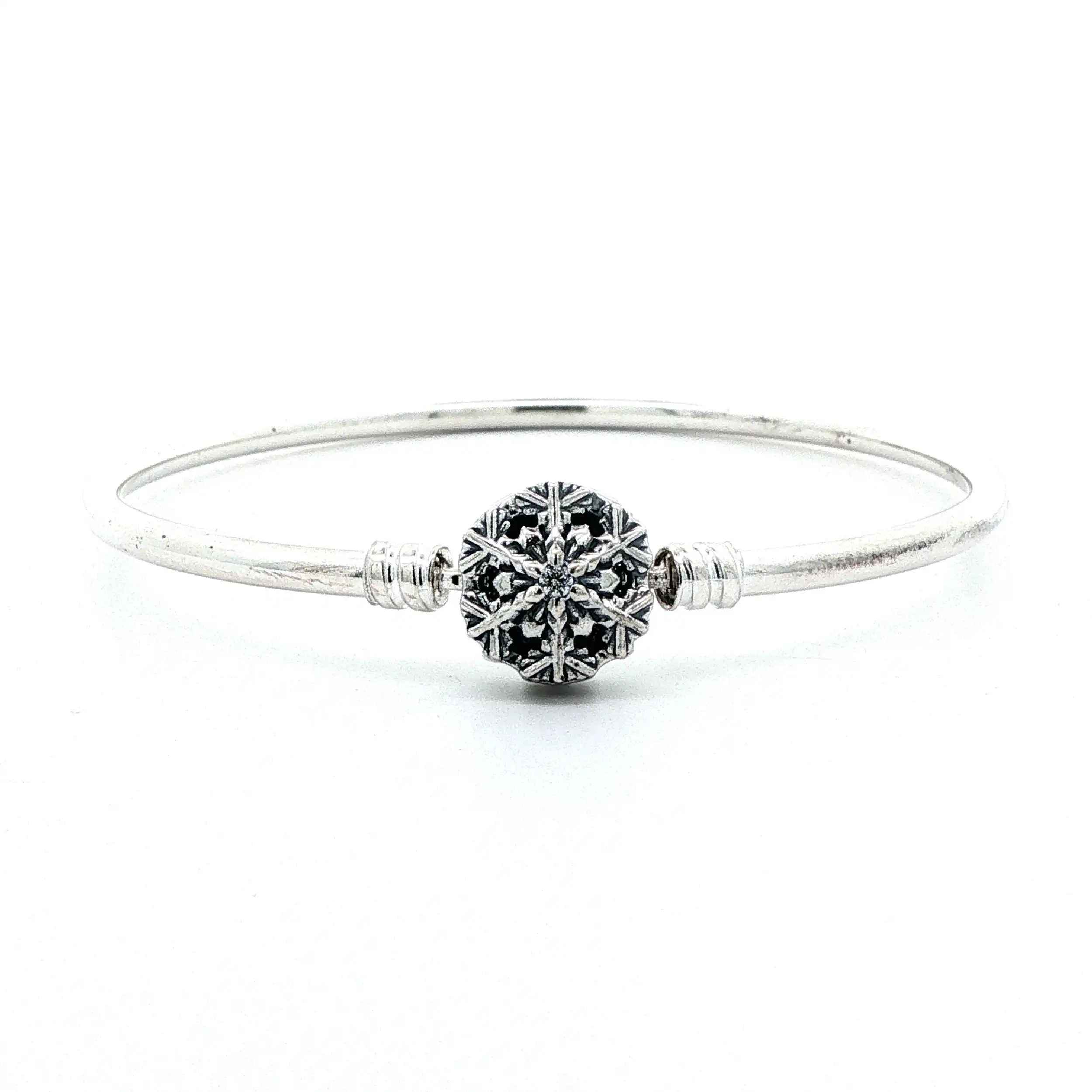 Armreif Silber Pandora mit Schneeflocke