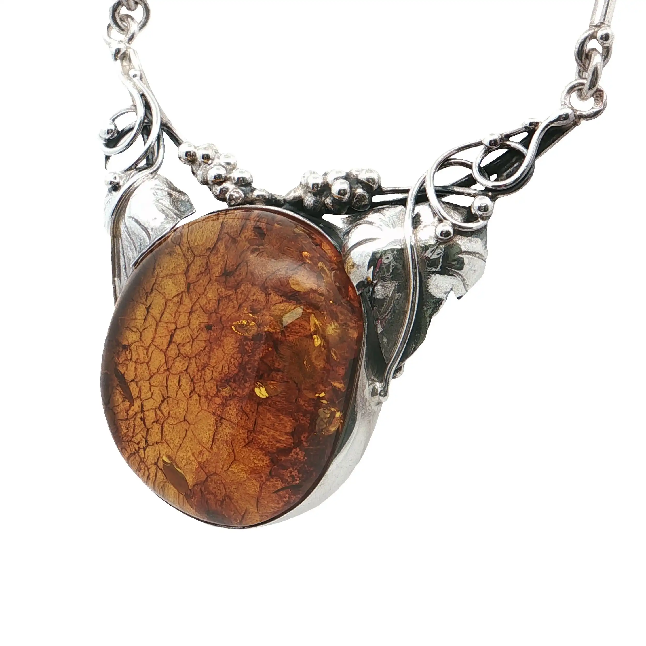 Collier Silber mit Bernstein Collier Silber mit Bernstein