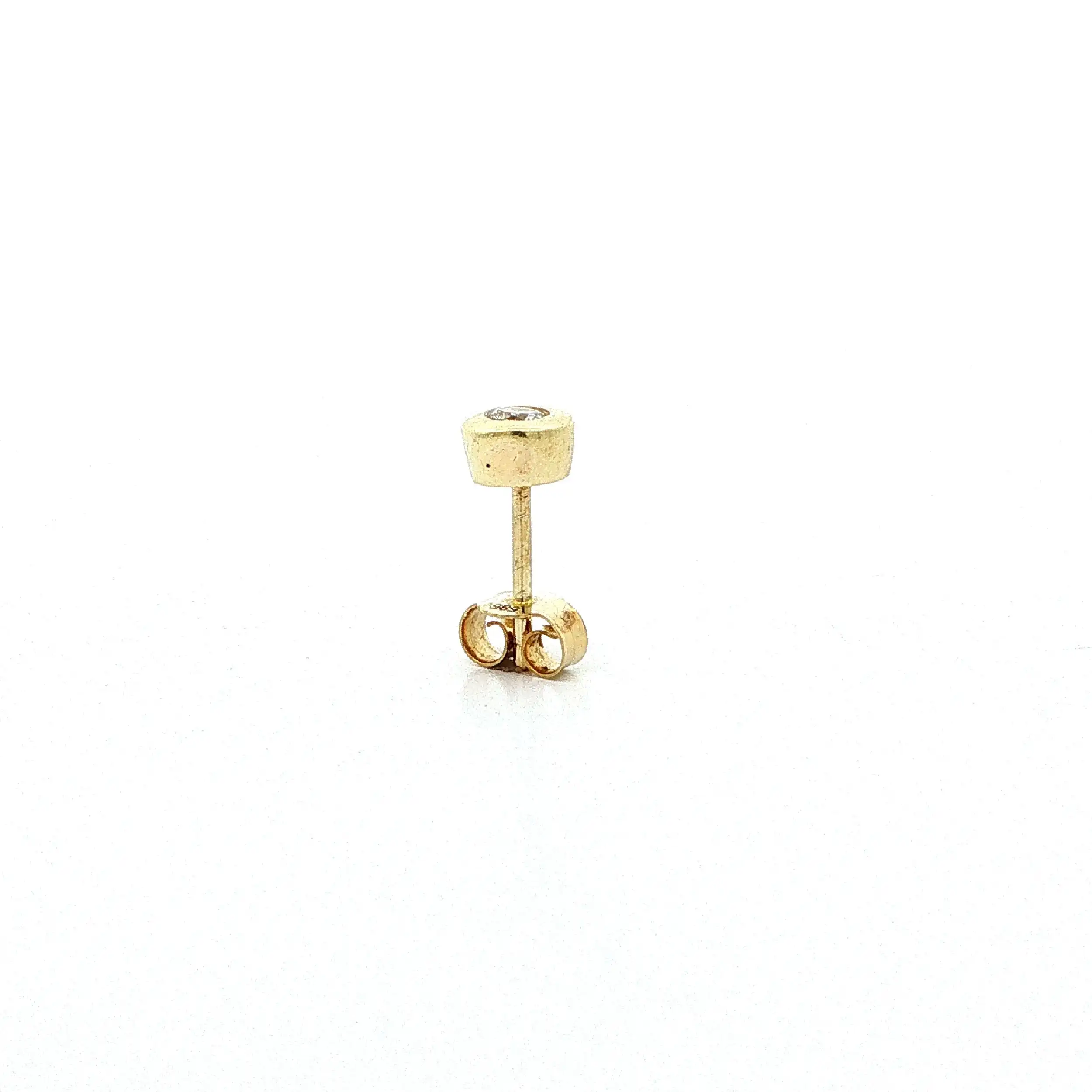 Einzelner Ohrstecker Gelbgold mit Brillant Einzelner Ohrstecker Gelbgold mit Brillant