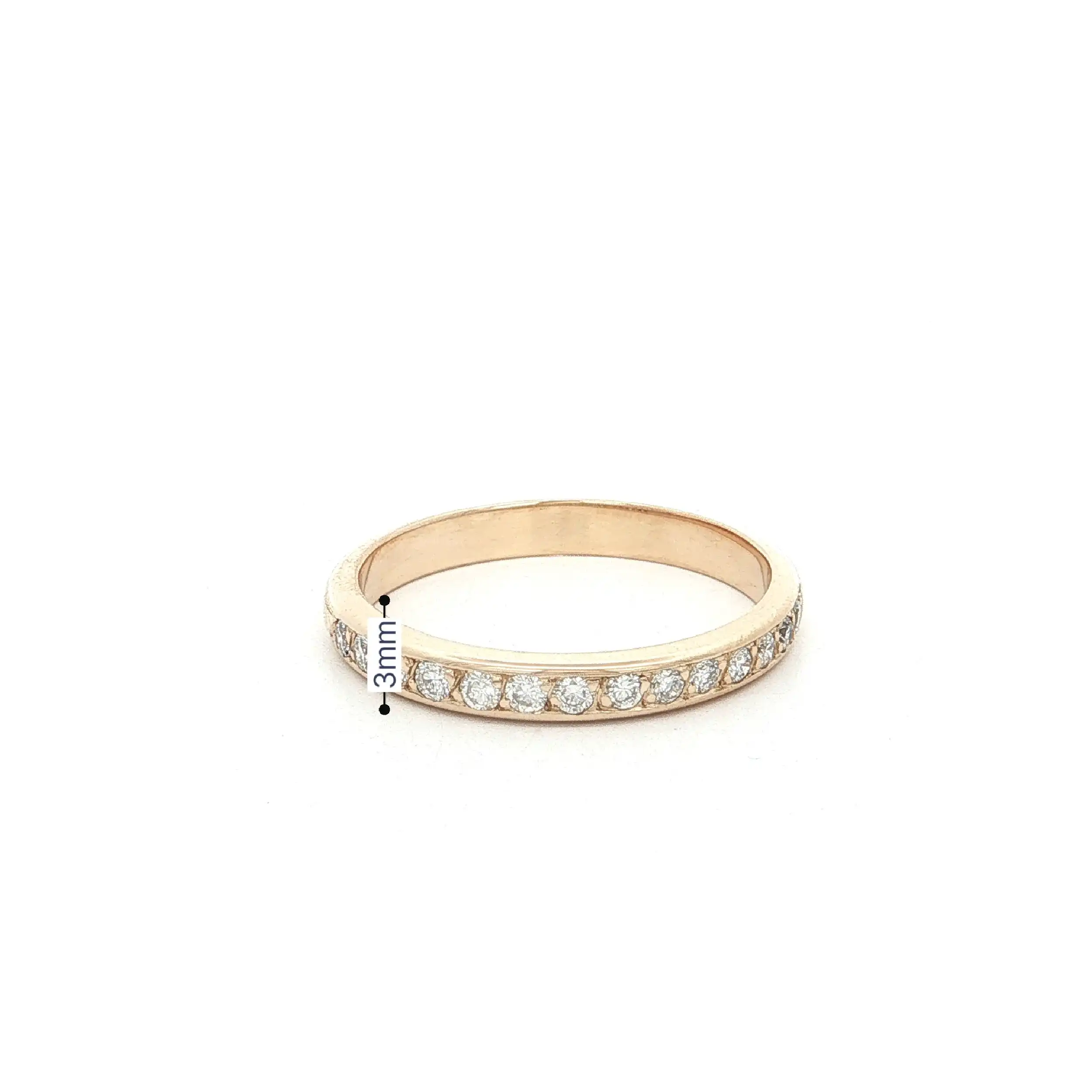 Halbmemoryring Gelbgold mit Brillanten