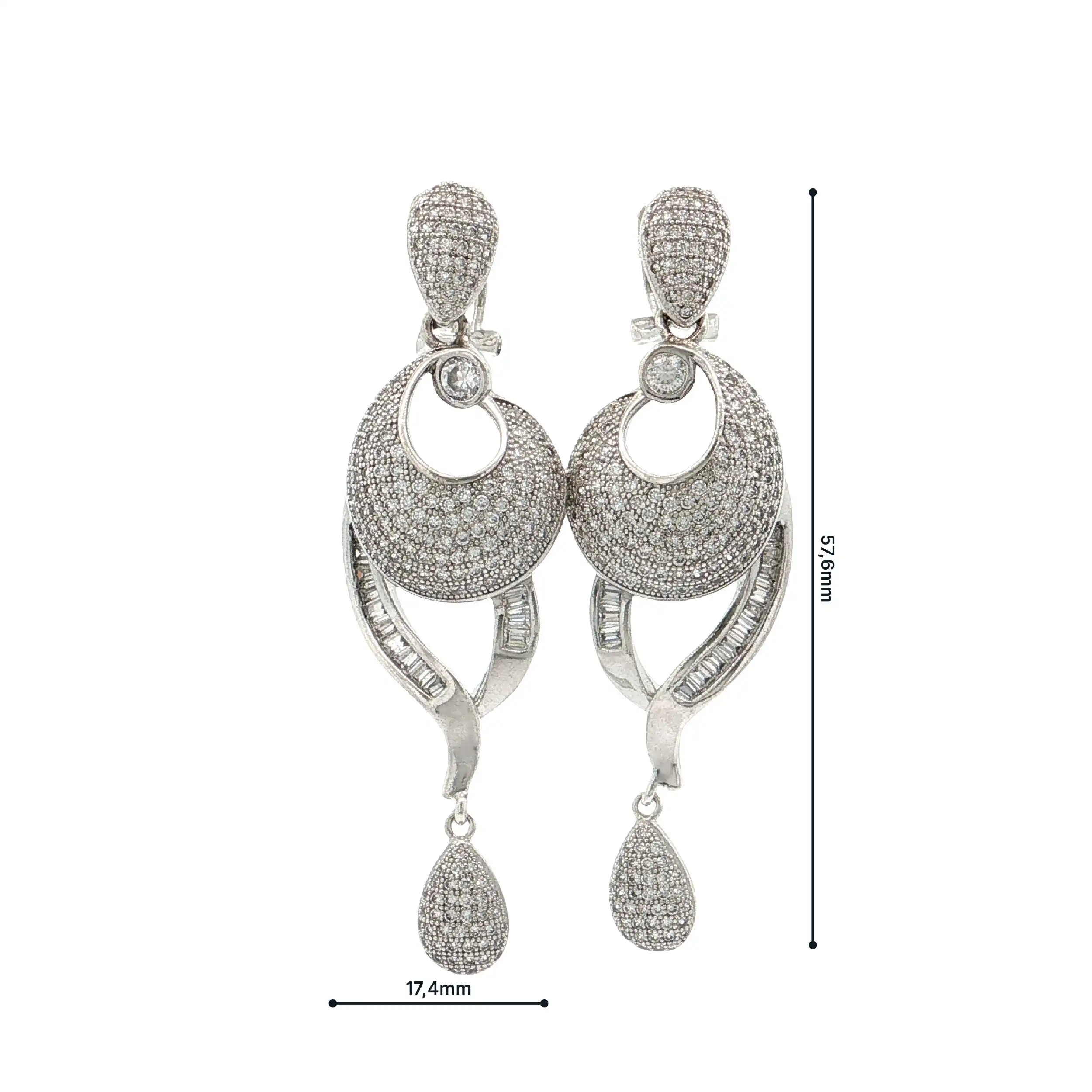 Ohrhänger Silber mit Zirkonia