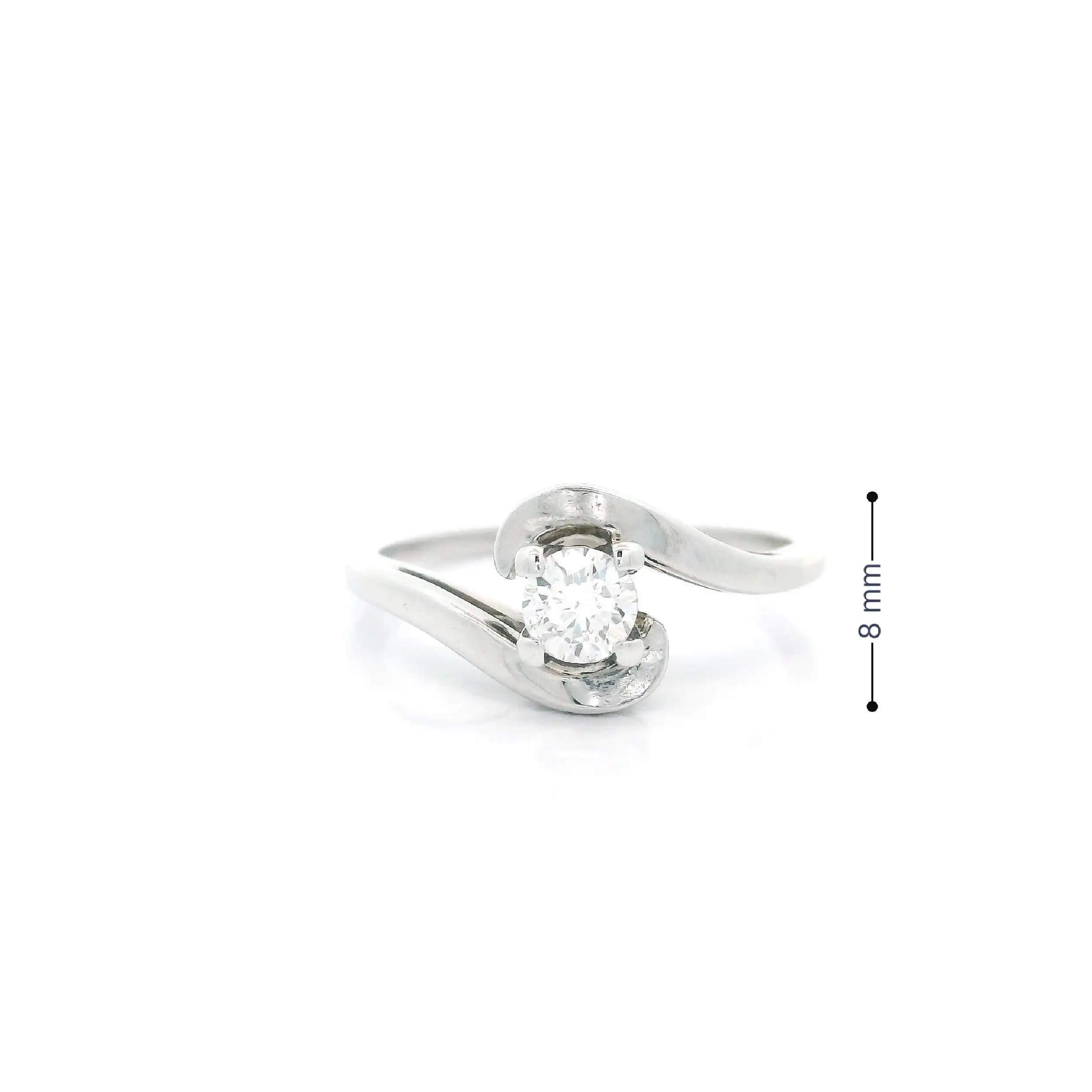 Ring Weißgold mit Brillant Ring Weißgold mit Brillant