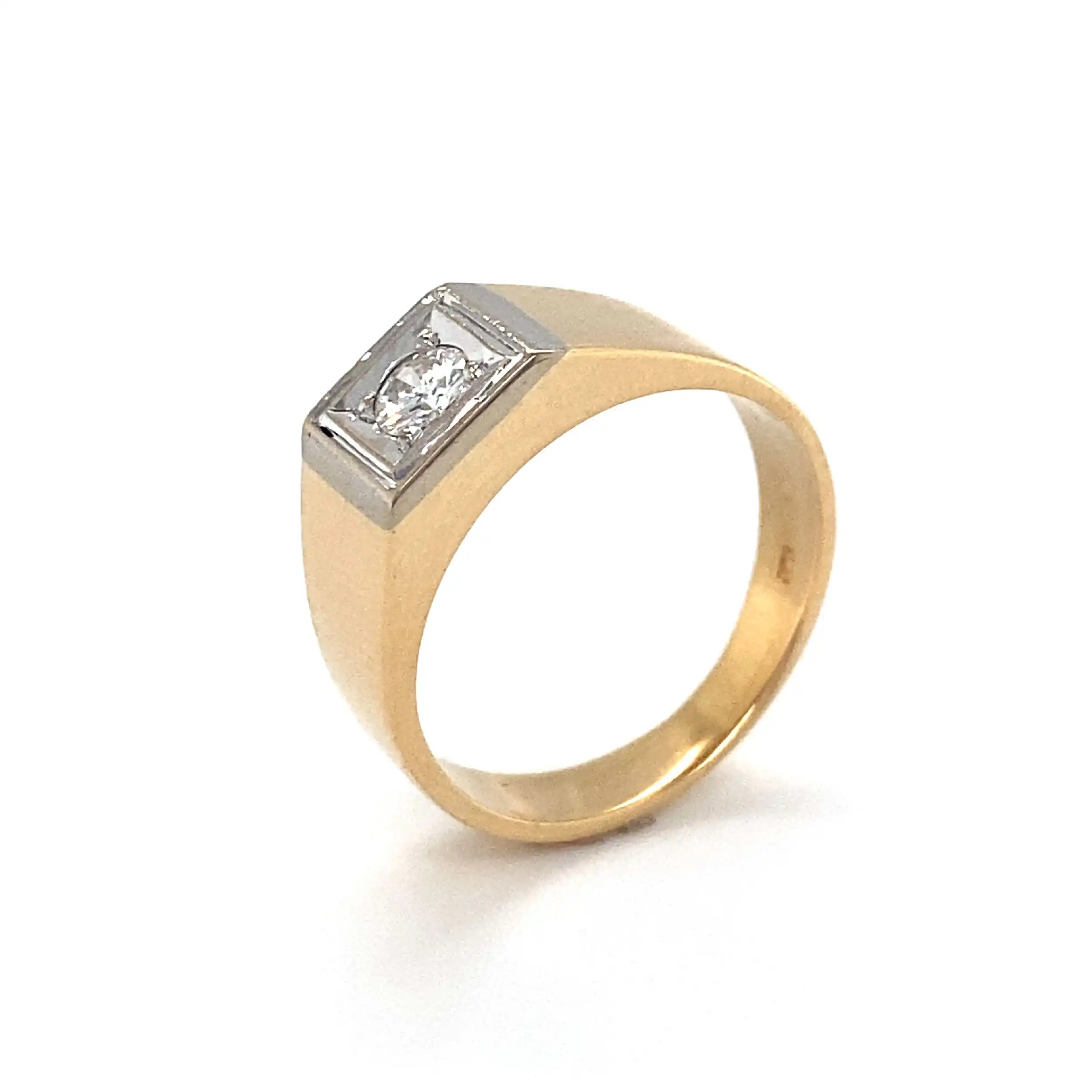 Ring Bicolor mit Brillant Ring Bicolor mit Brillant