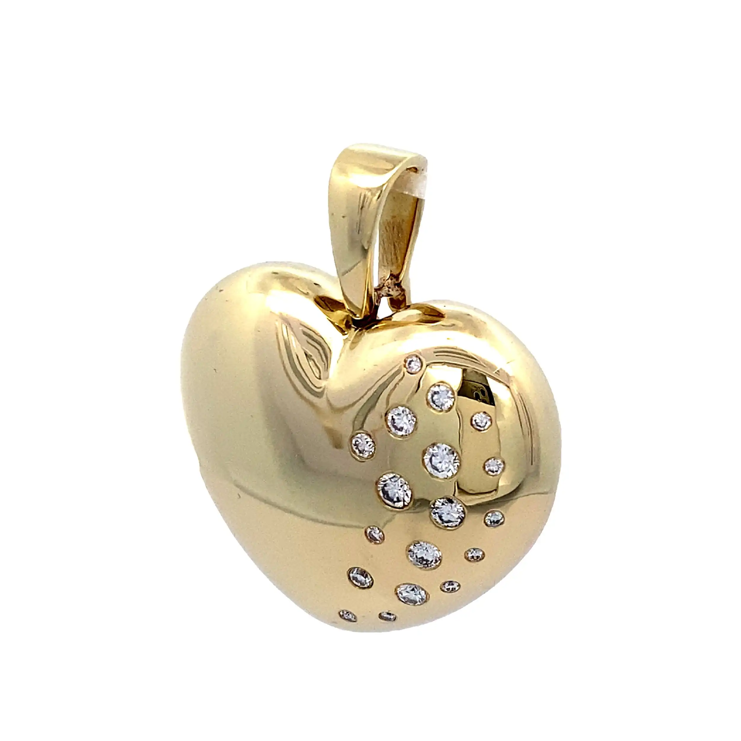 Herzanhänger Gelbgold mit Brillanten