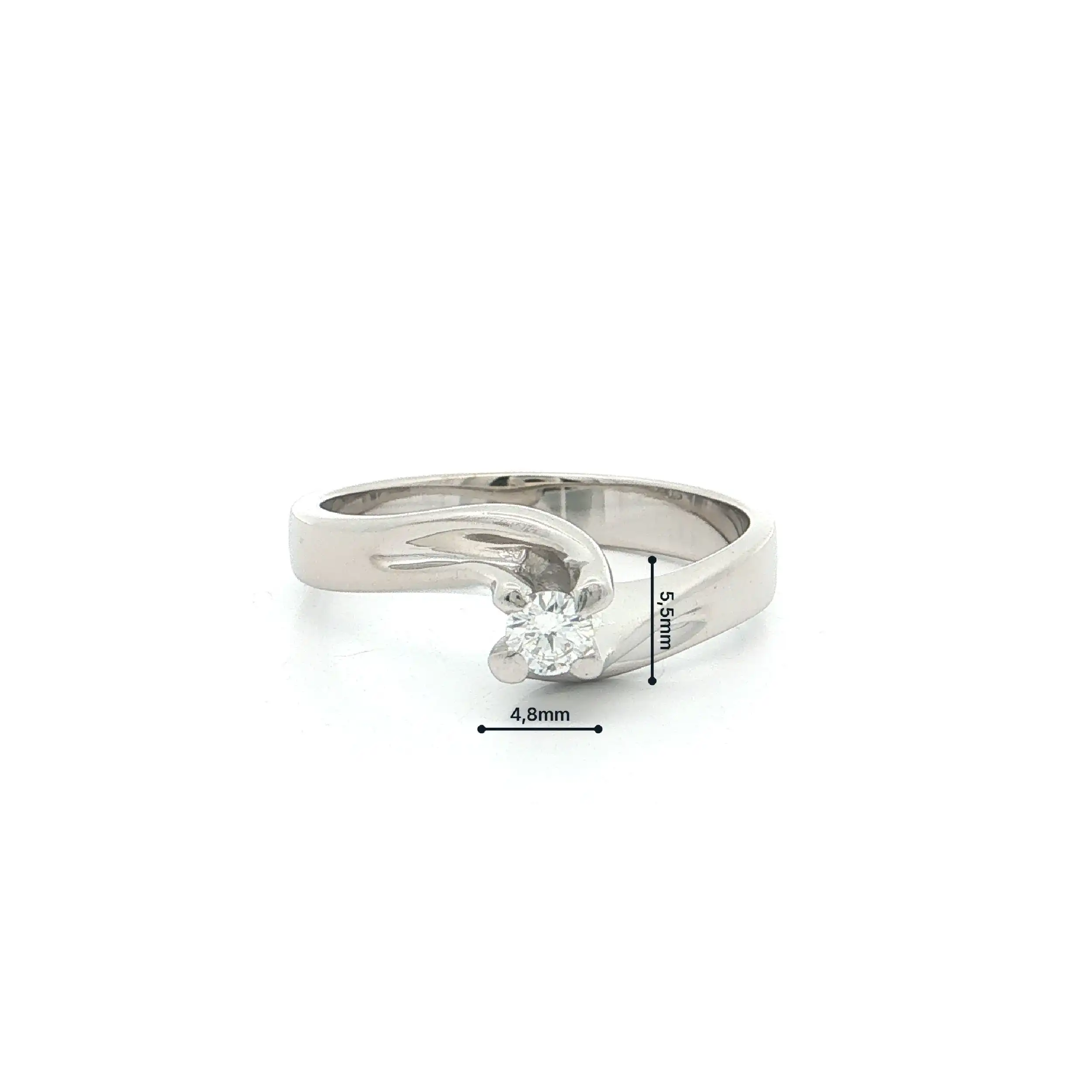 Solitärring Weißgold mit Brillant