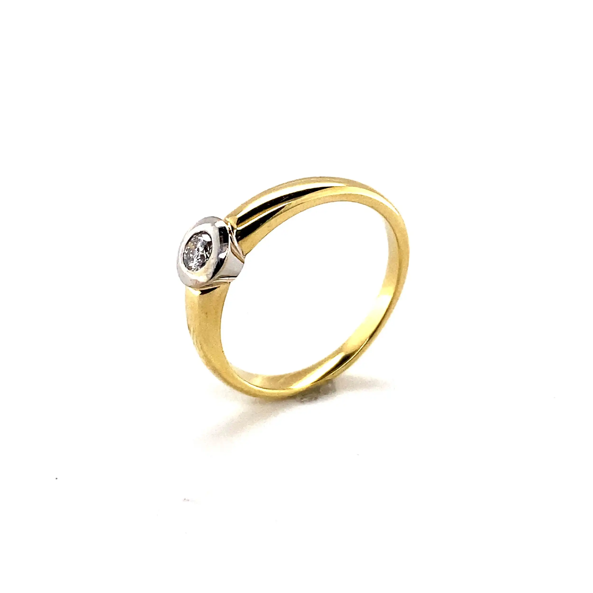 Ring Bicolor mit Brillant