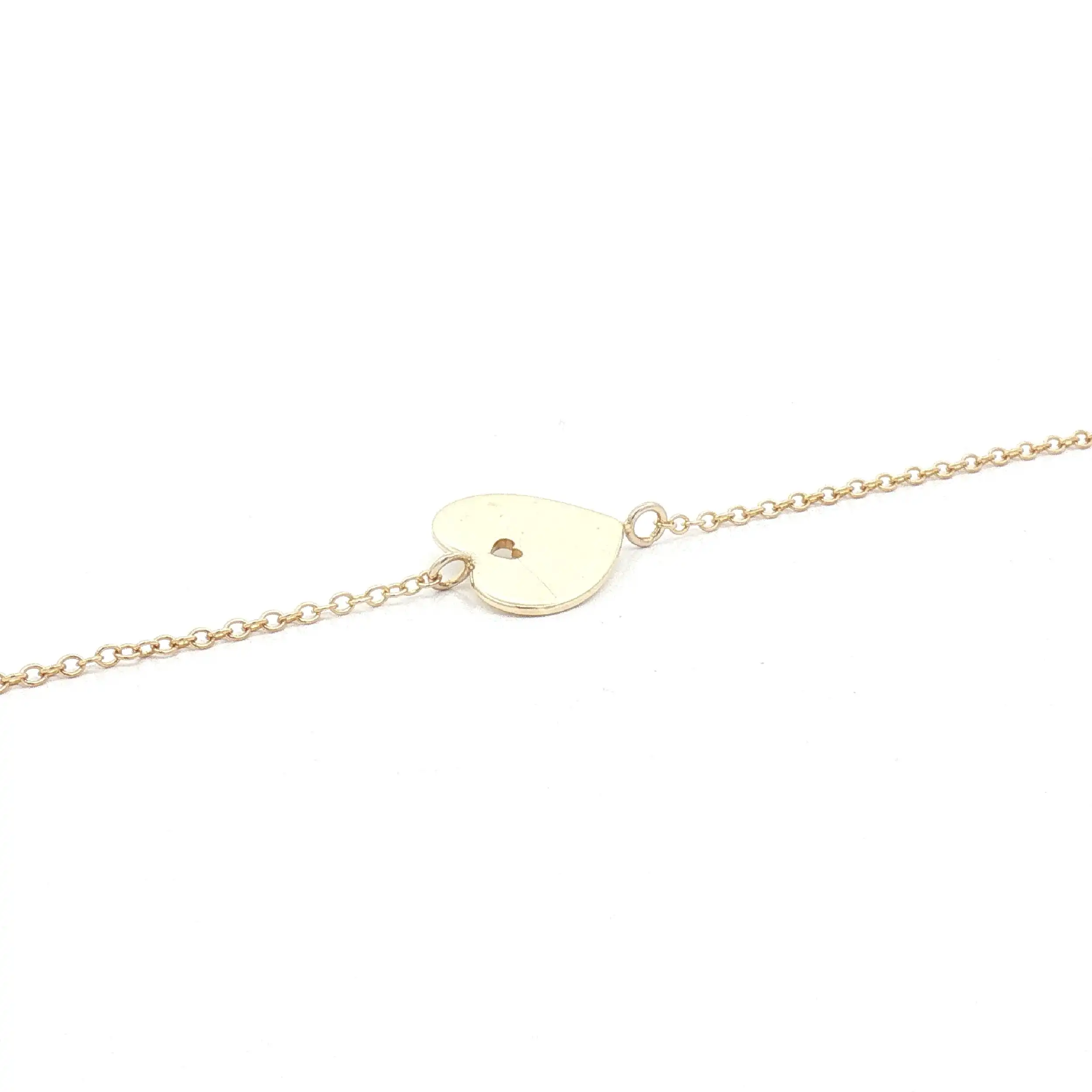 Ankerarmband Gelbgold mit Herz Anhänger Ankerarmband Gelbgold mit Herz Anhänger
