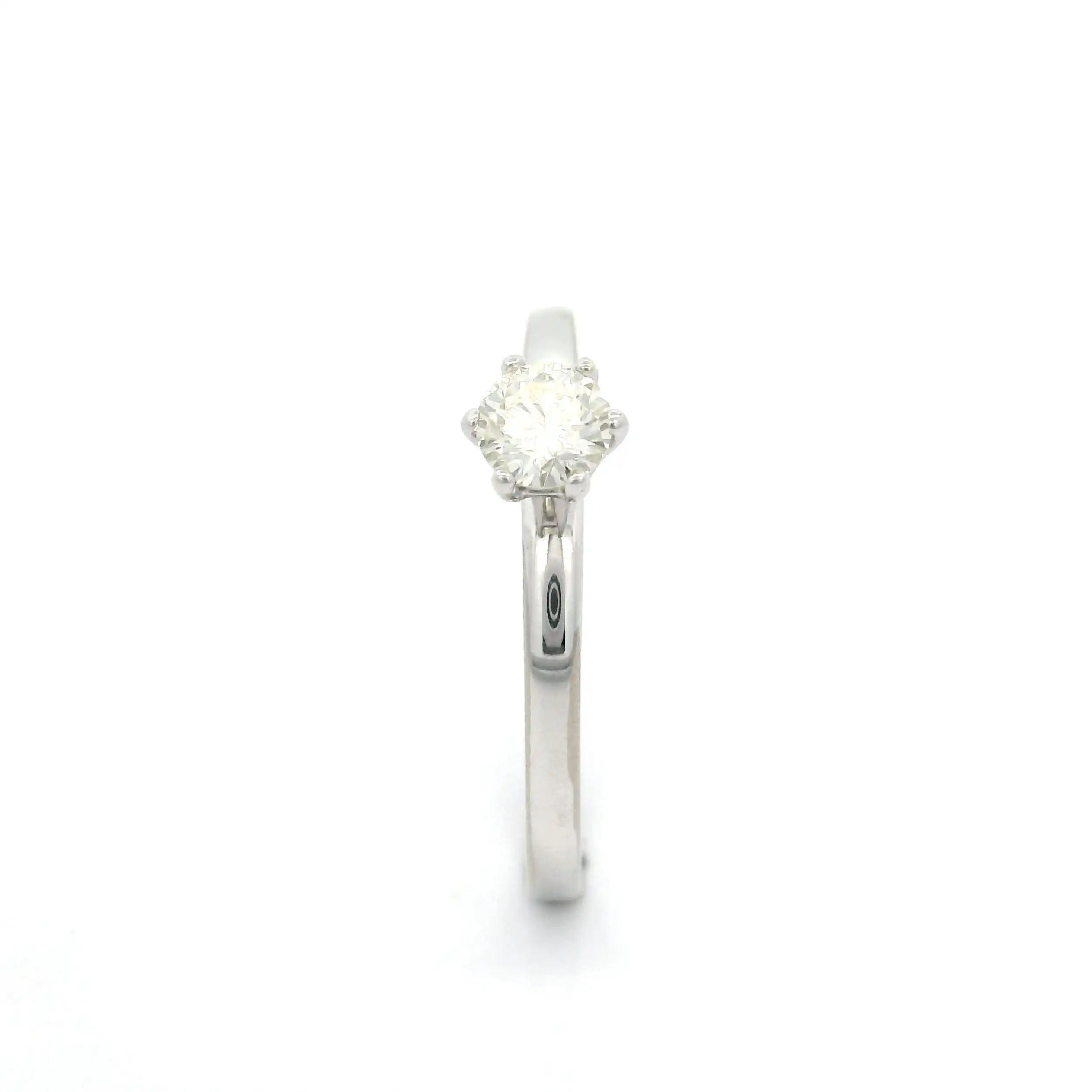 Ring Weißgold mit Brillant von Christ, graviert 0,20ct.
