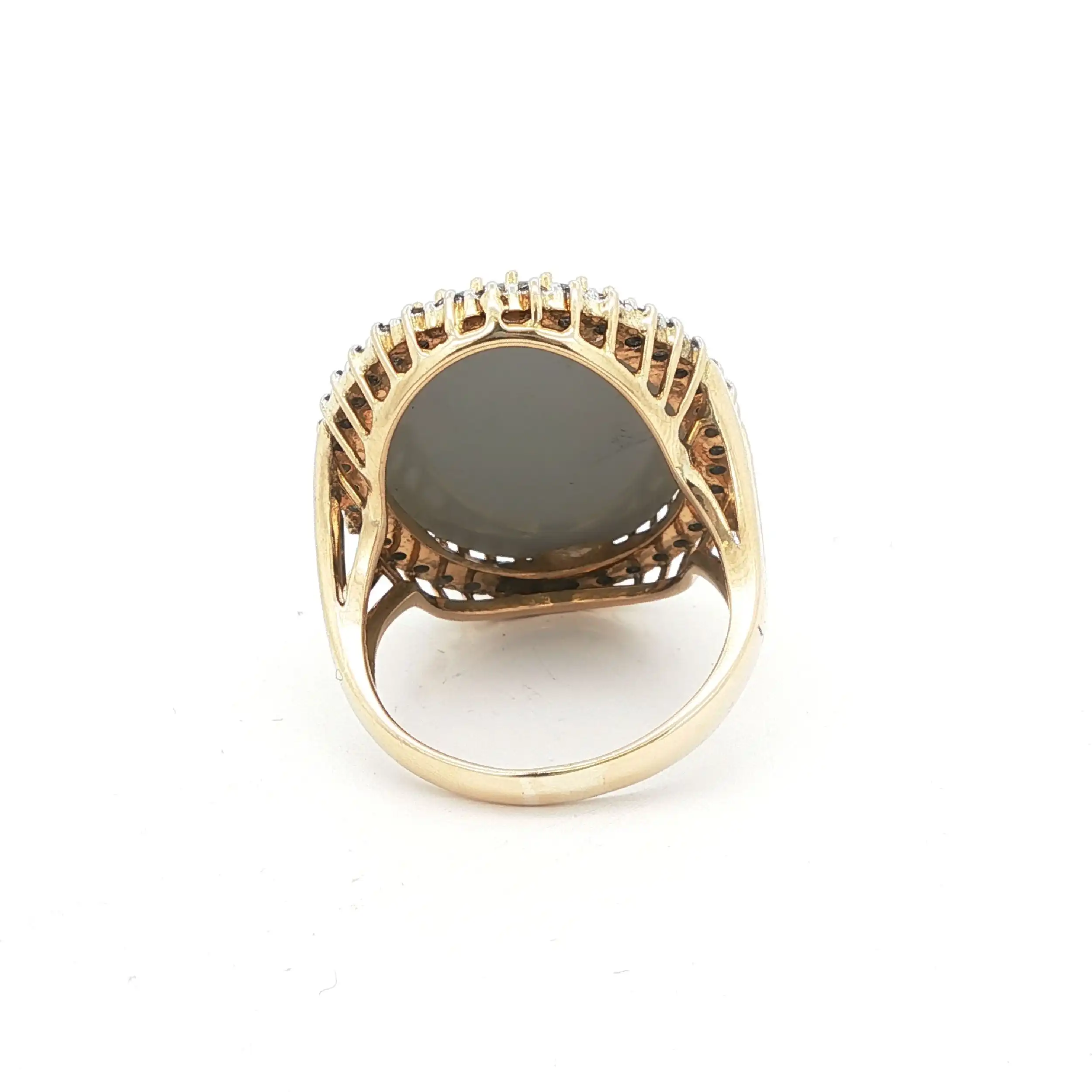 Ring Gelbgold mit Brillanten und Opaldublette