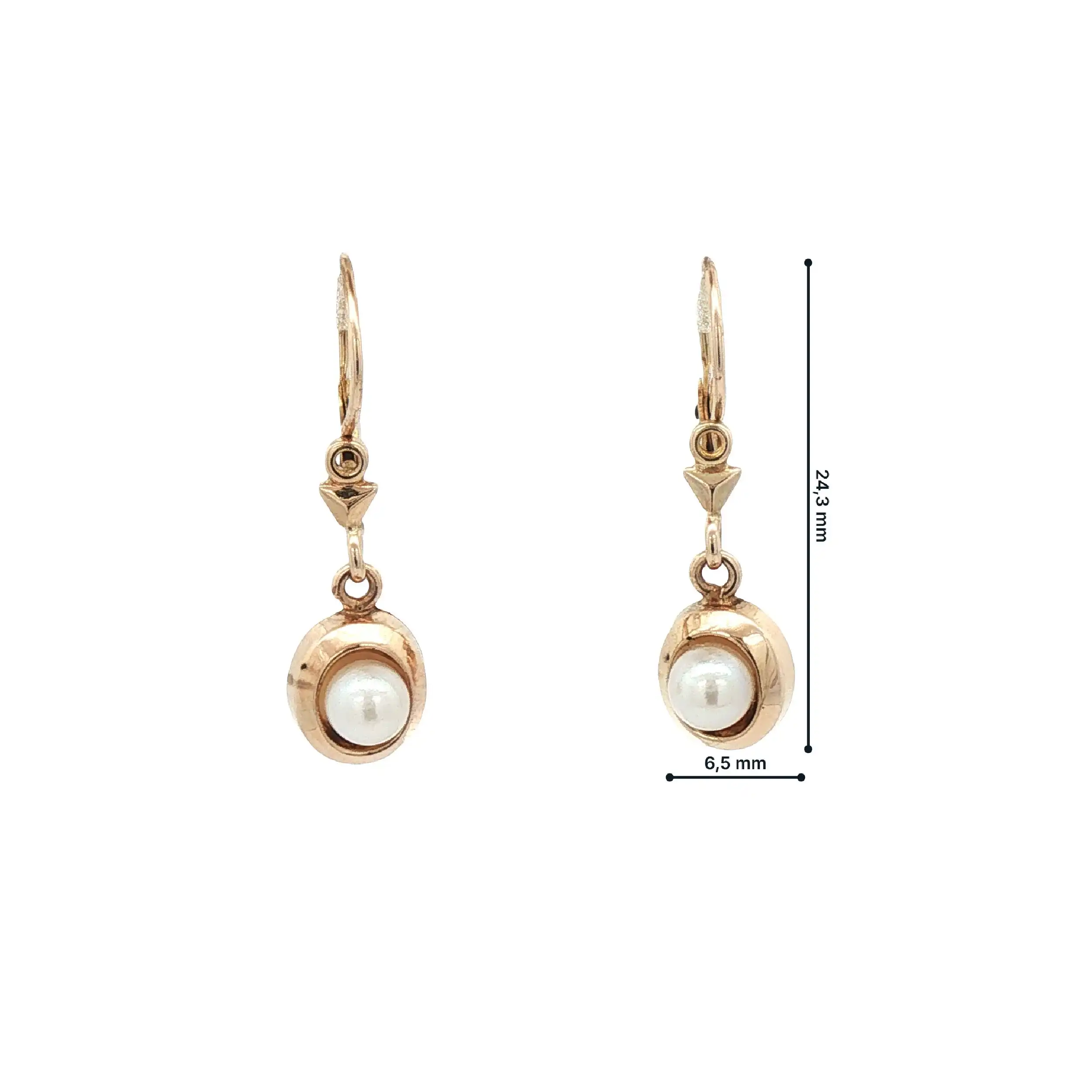 Ohrringe Gelbgold mit Perlen Ohrringe Gelbgold mit Perlen