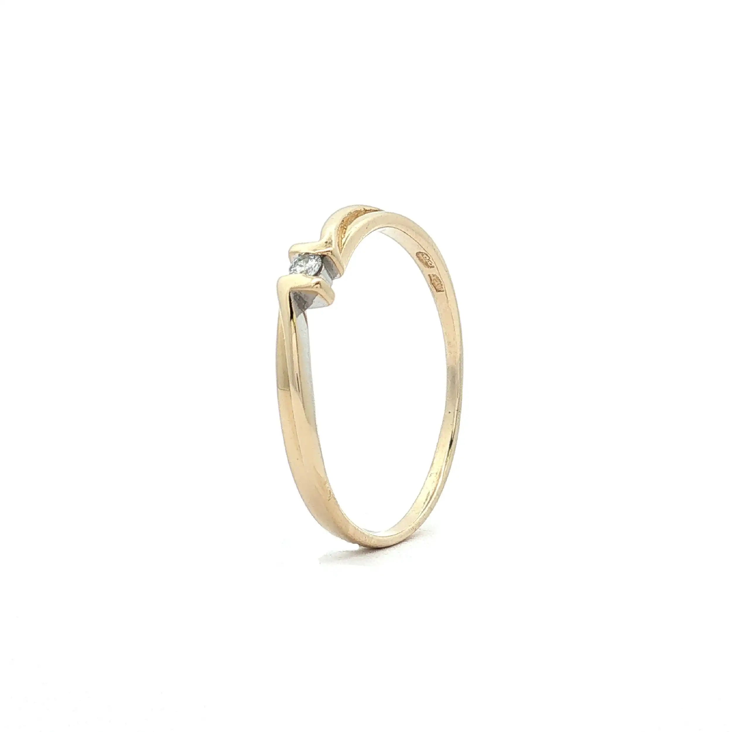 Ring Gelbgold mit Solitär Brillant