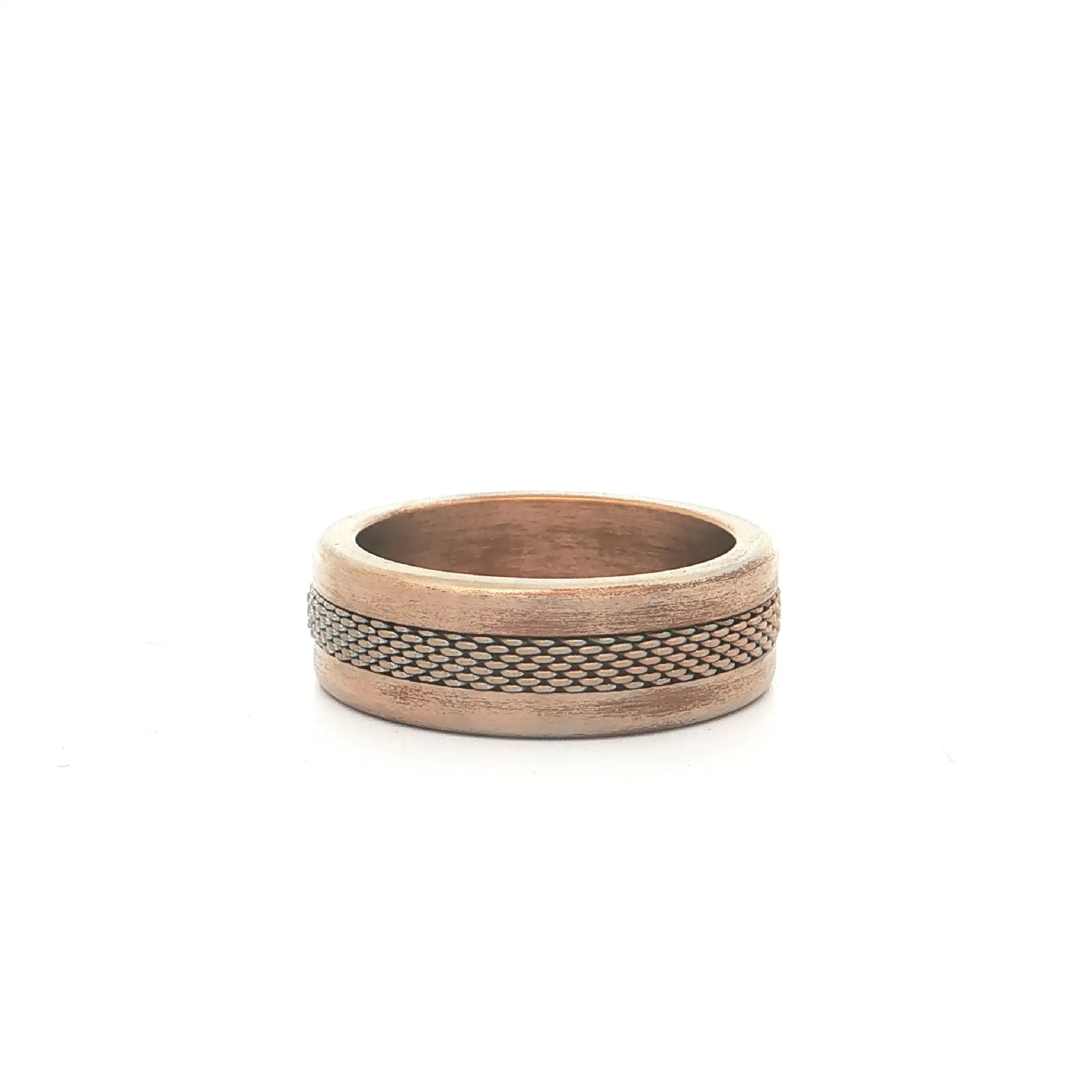 Ring Stahl rosévergoldet "Bering"