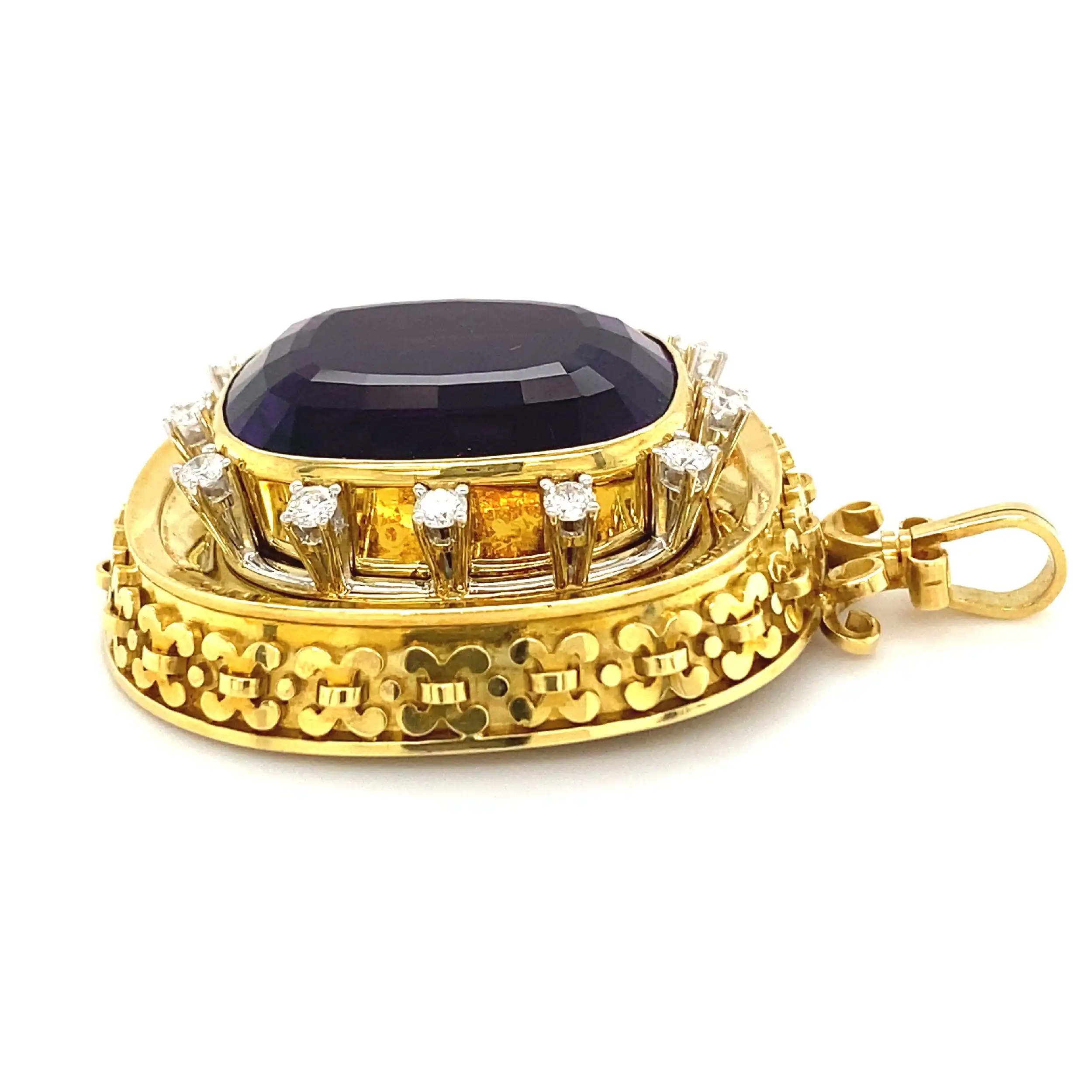 Anhänger Gelbgold mit Amethyst & Brillanten