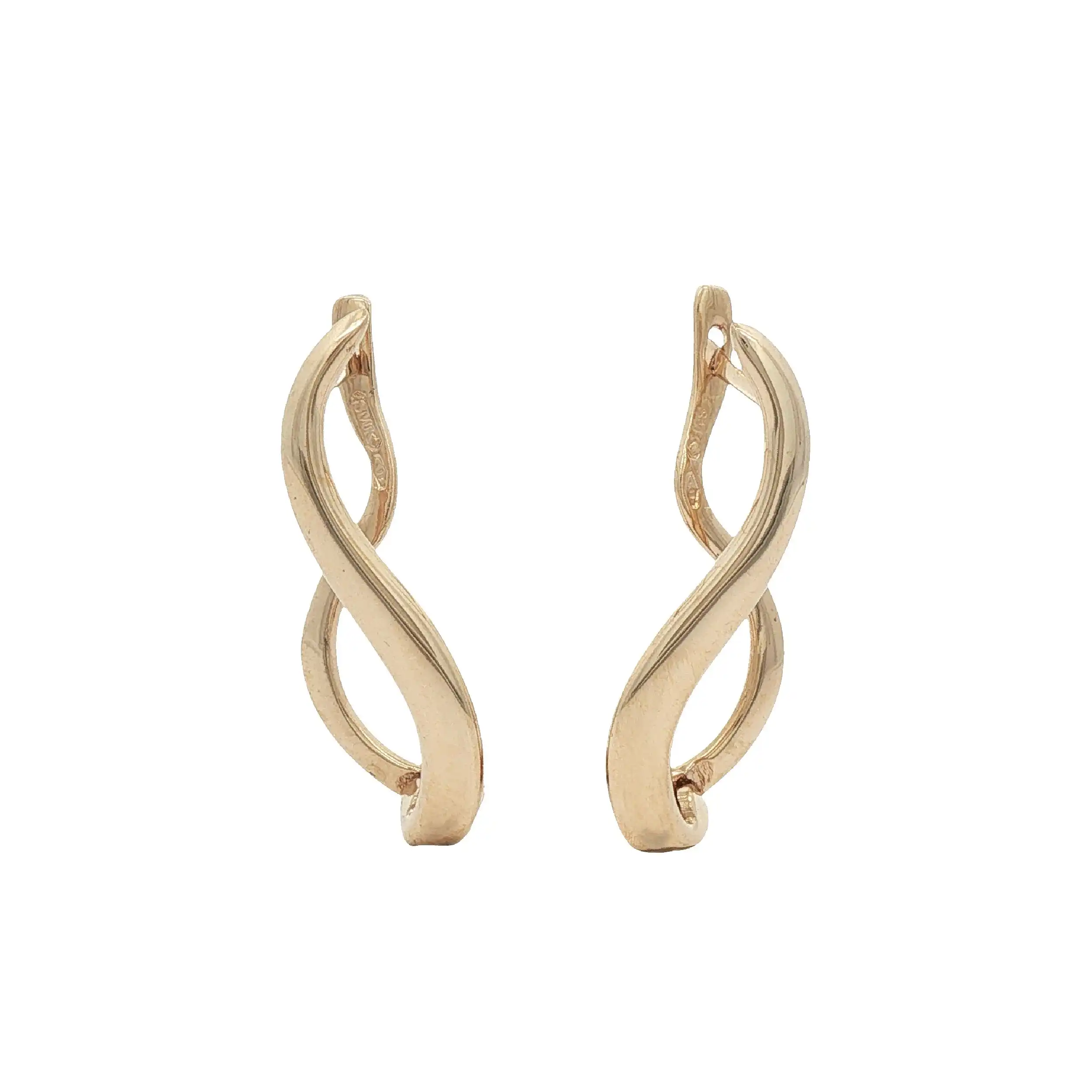 Creolen Gelbgold geschwungen