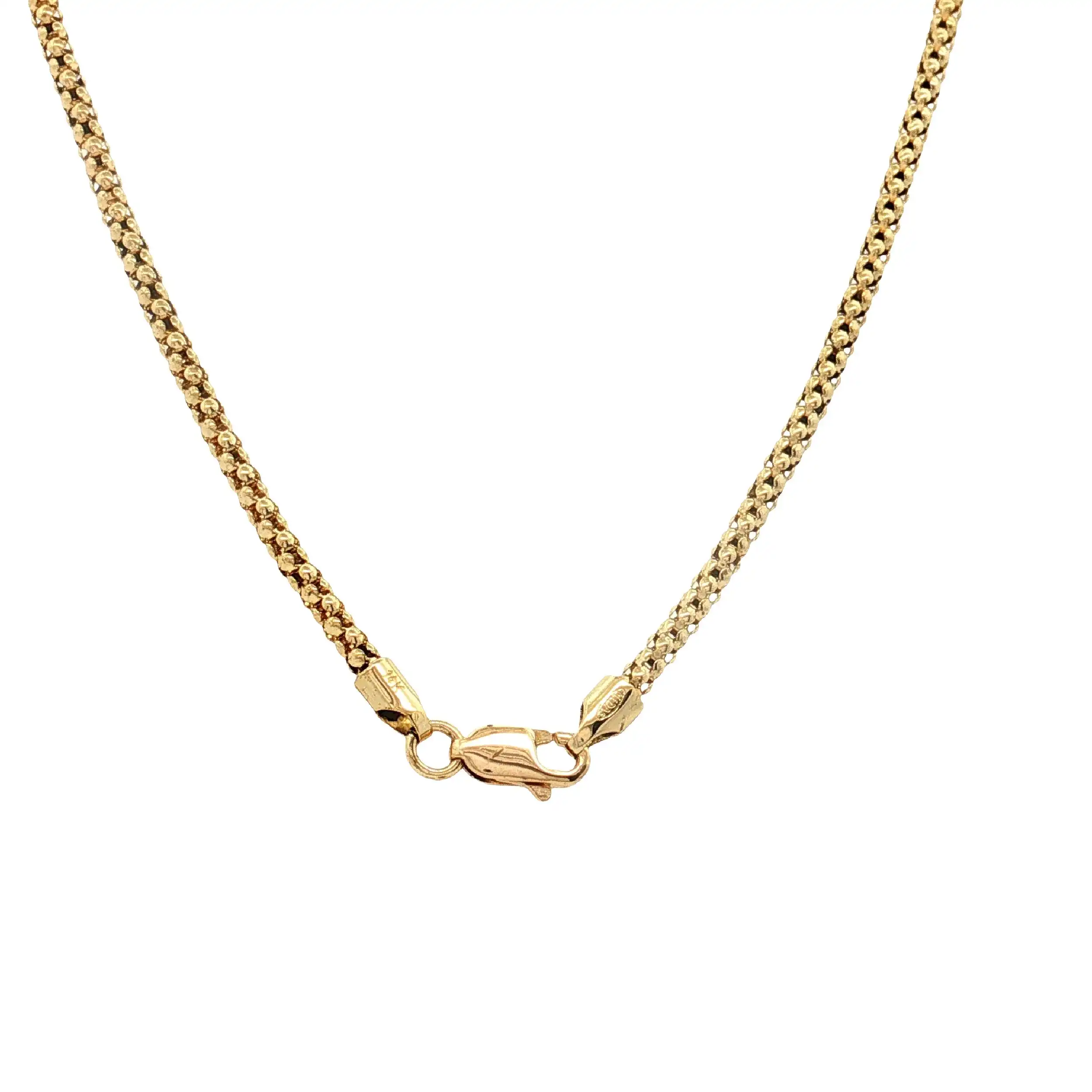 Himbeerkette Gelbgold mit Anhänger Herz mit Zirkonia