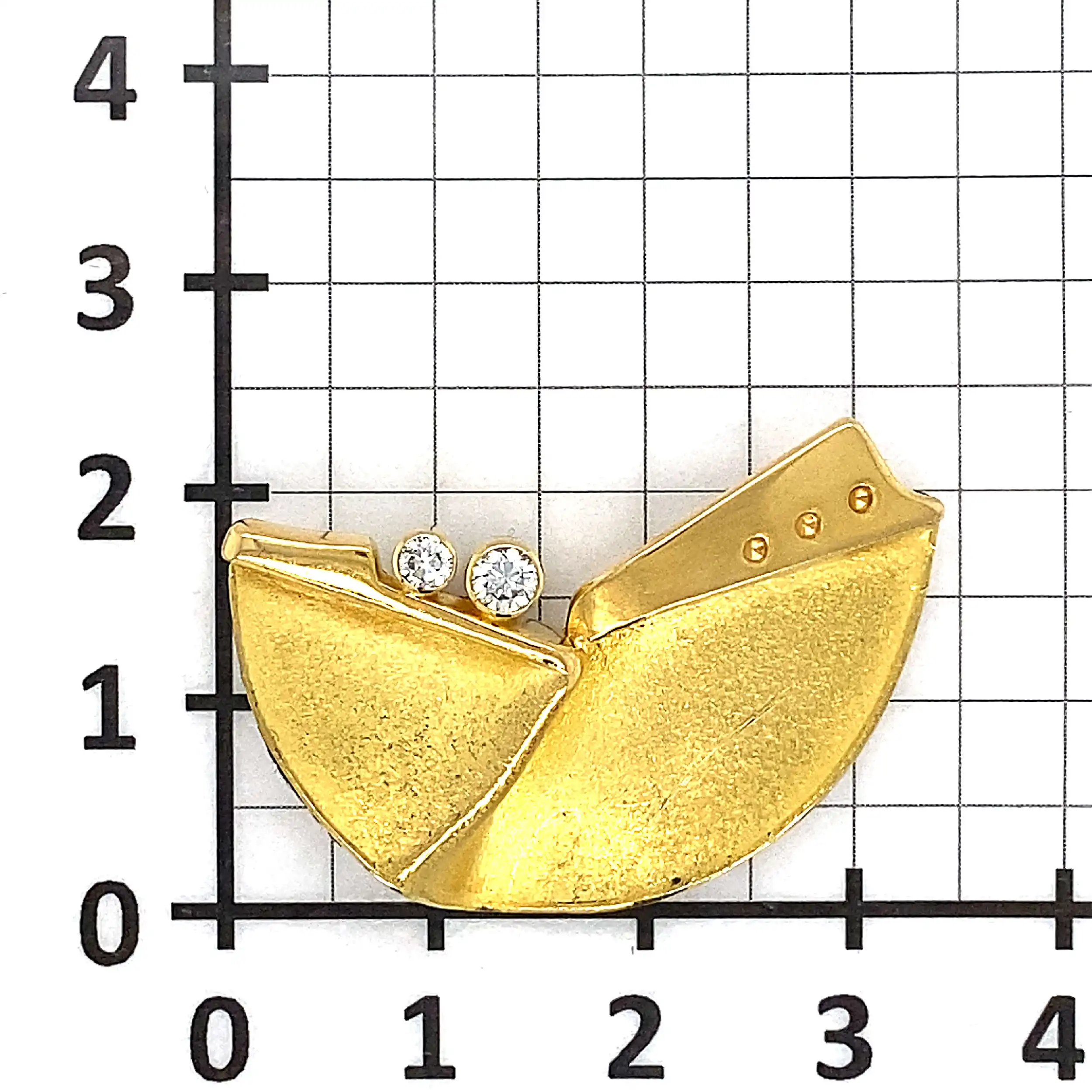 Brosche Gelbgold mit Brillanten Brosche Gelbgold mit Brillanten