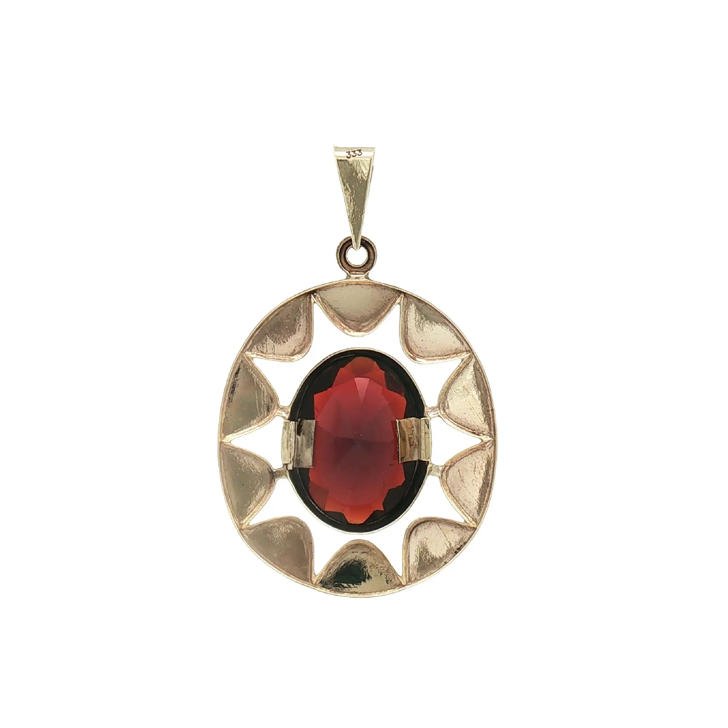 Anhänger Gelbgold mit Granat