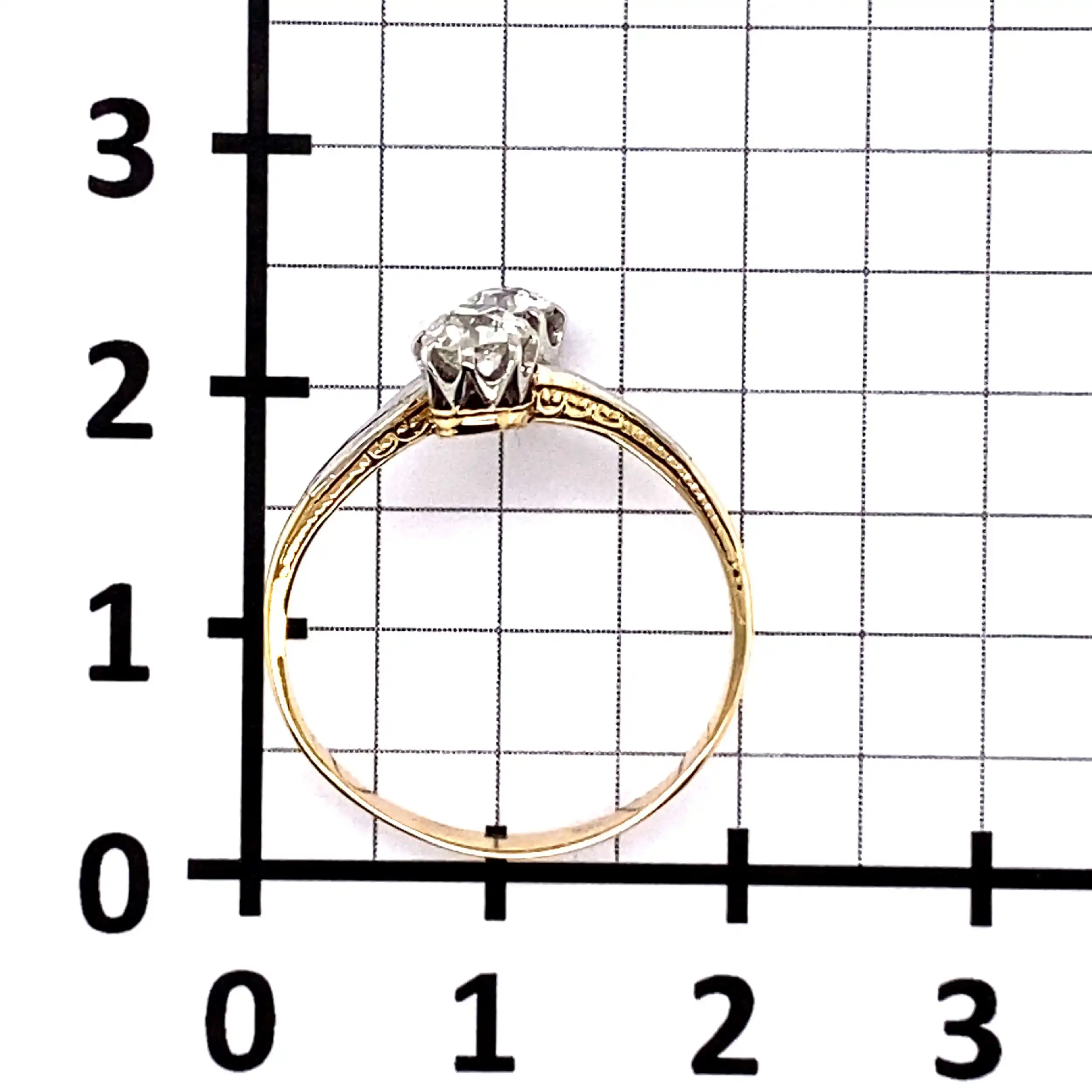 Ring Bicolor mit Altschliff-Brillanten