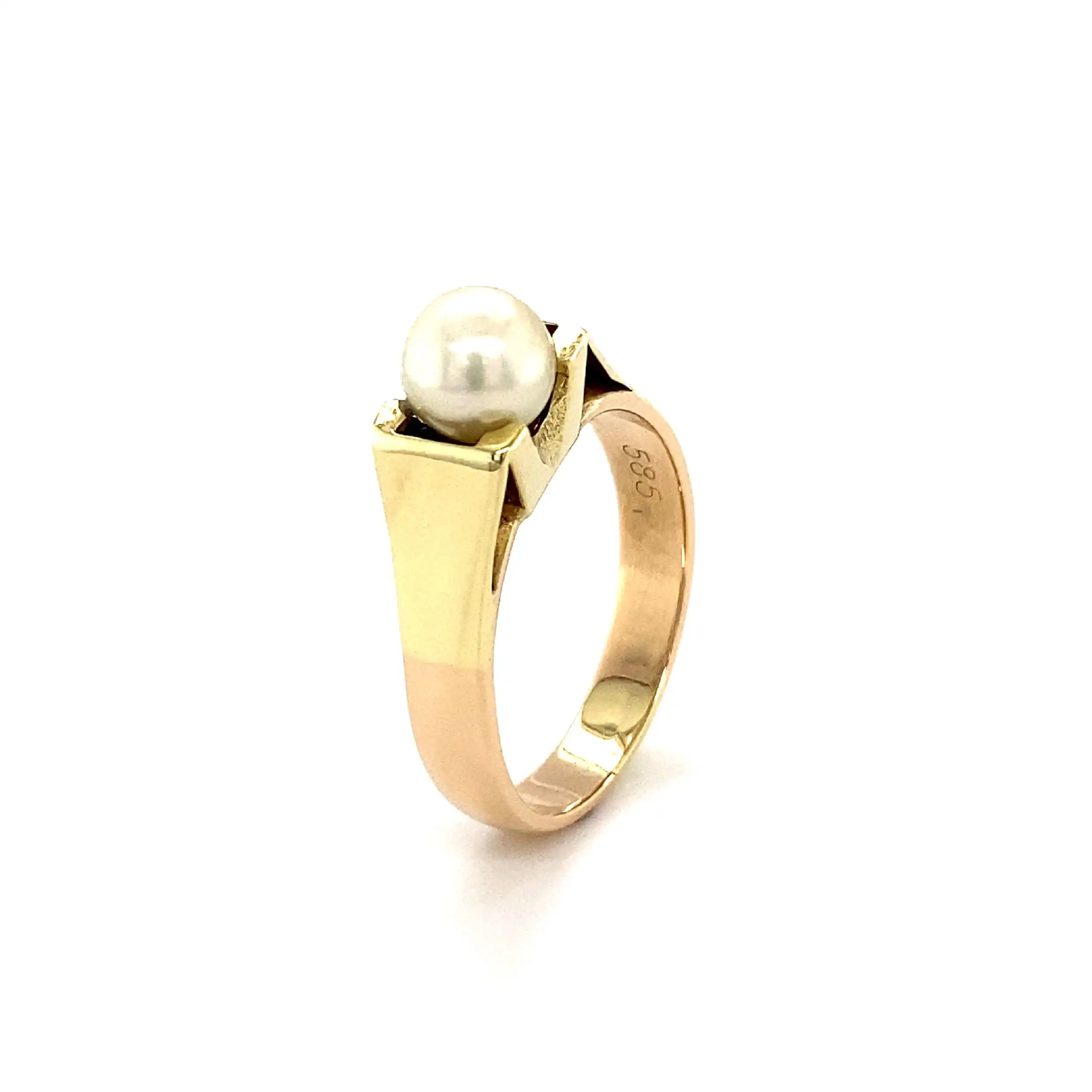 Ring Bicolor mit Perle