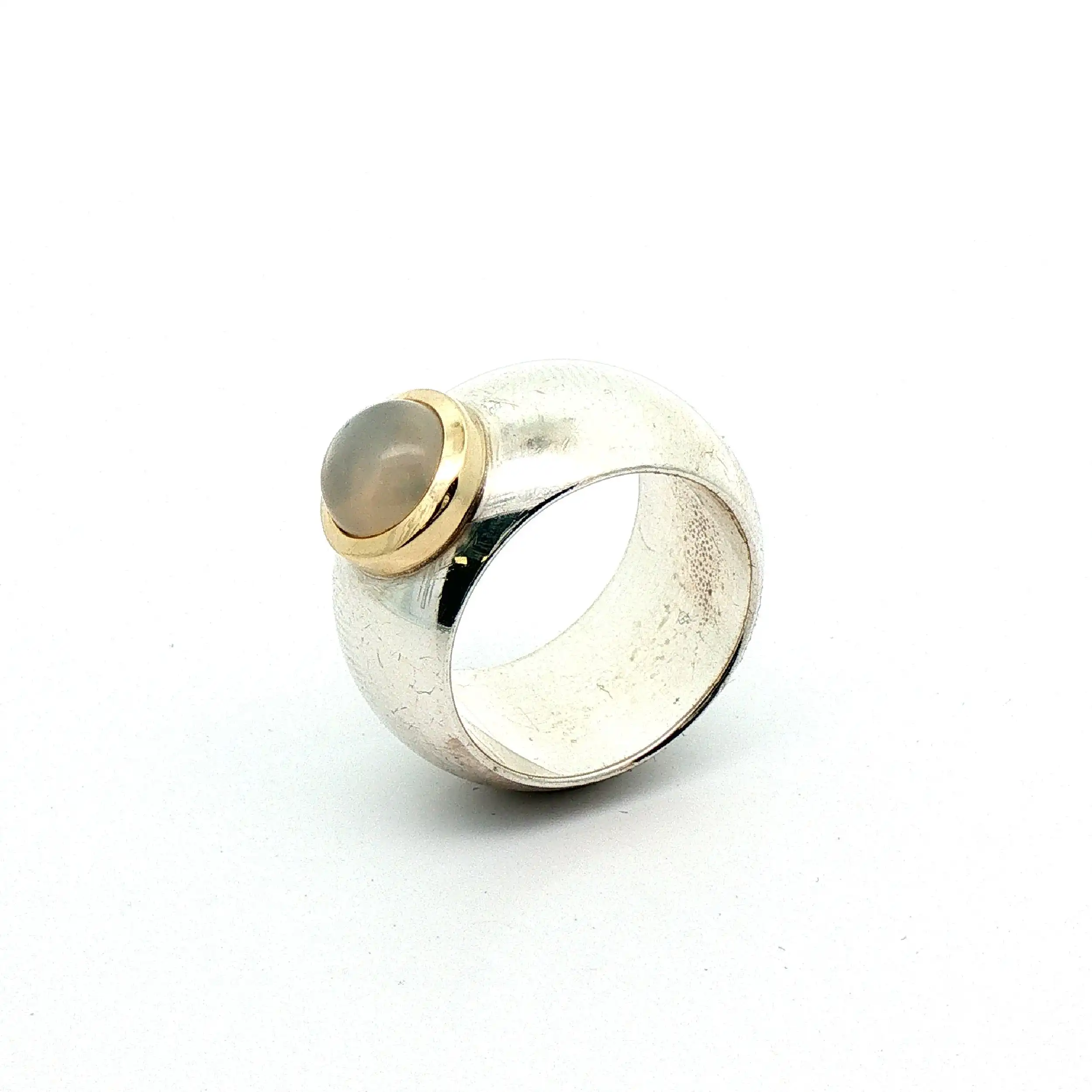 Ring Silber Bicolor mit Mondstein Ring Silber Bicolor mit Mondstein