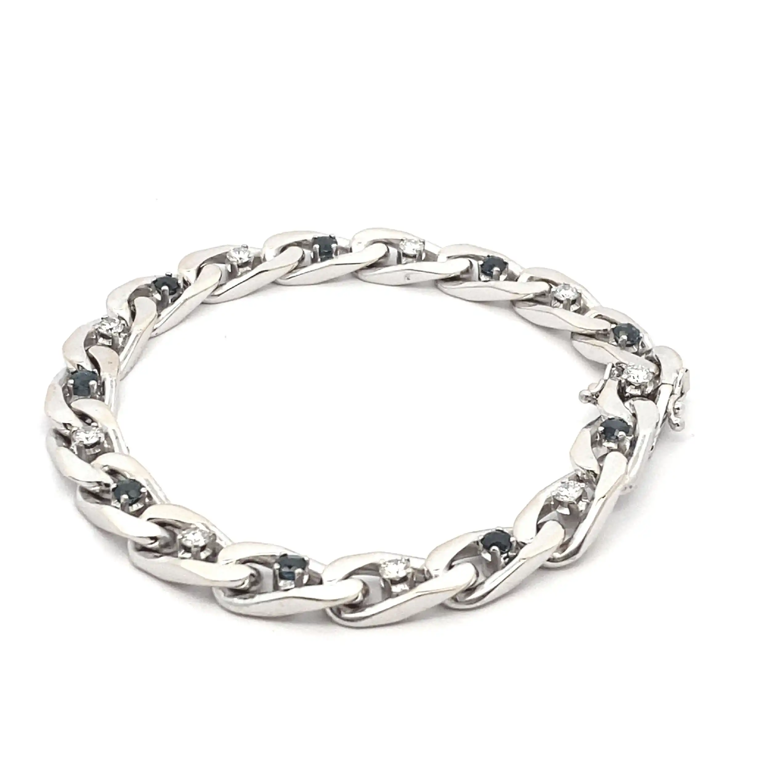 Armband Weißgold mit Saphiren und Brillanten Armband Weißgold mit Saphiren und Brillanten