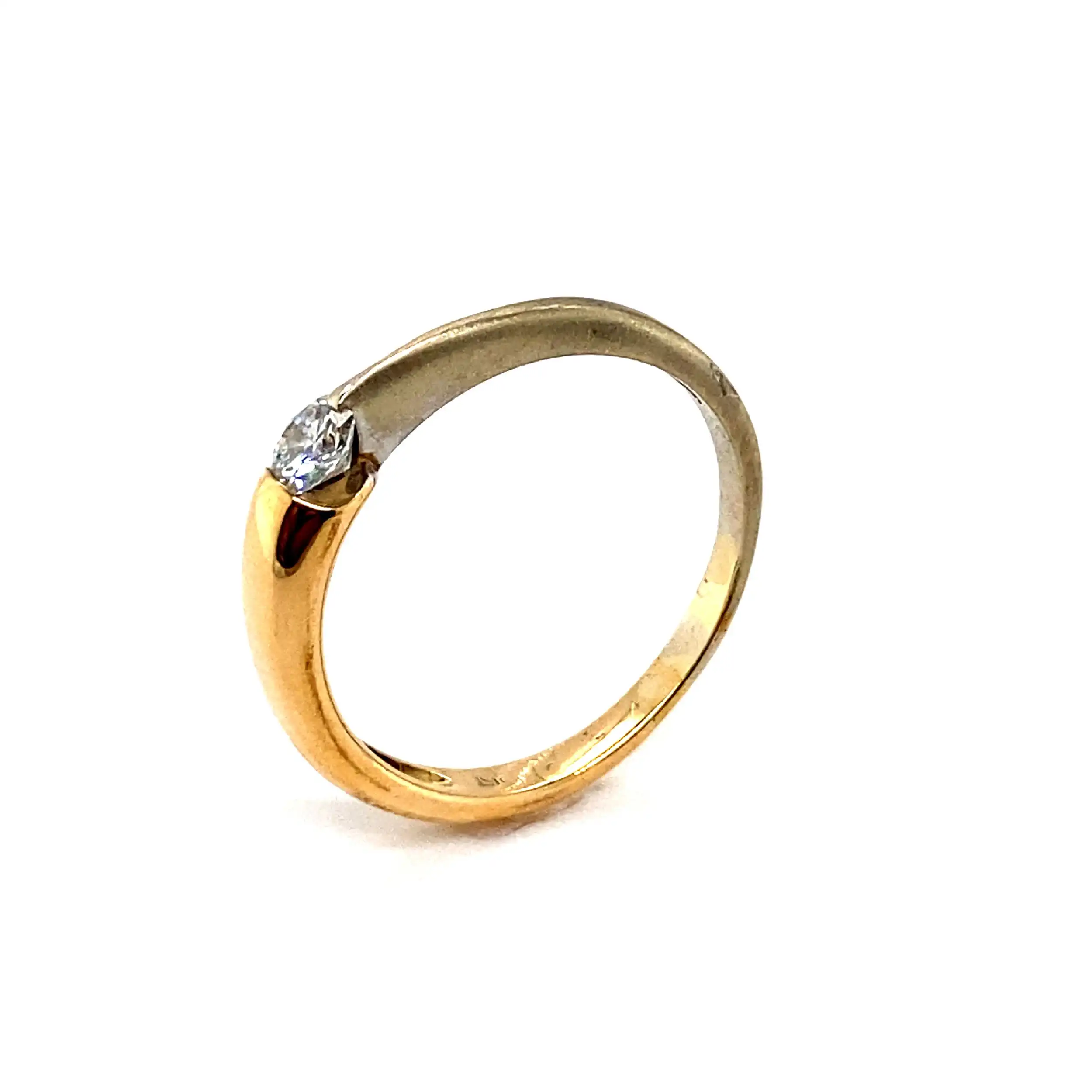 Ring Bicolor mit Brillant Ring Bicolor mit Brillant