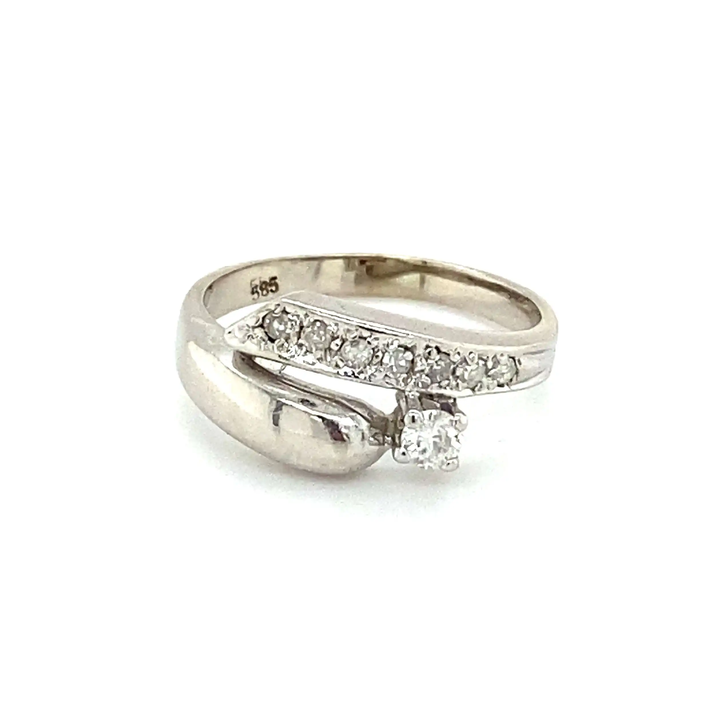 Ring Weißgold mit Brillant und Diamanten Ring Weißgold mit Brillant und Diamanten