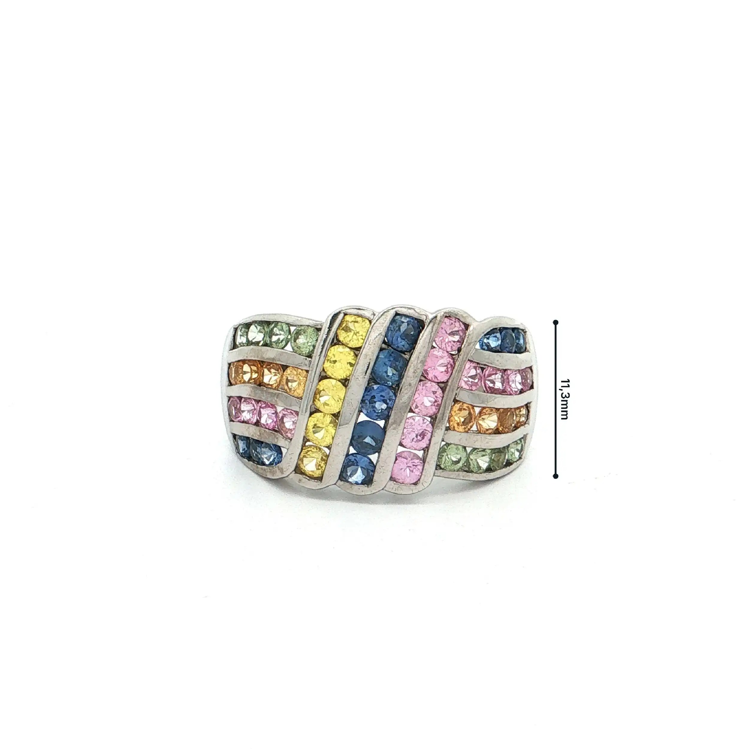 Ring Weißgold mit Saphiren