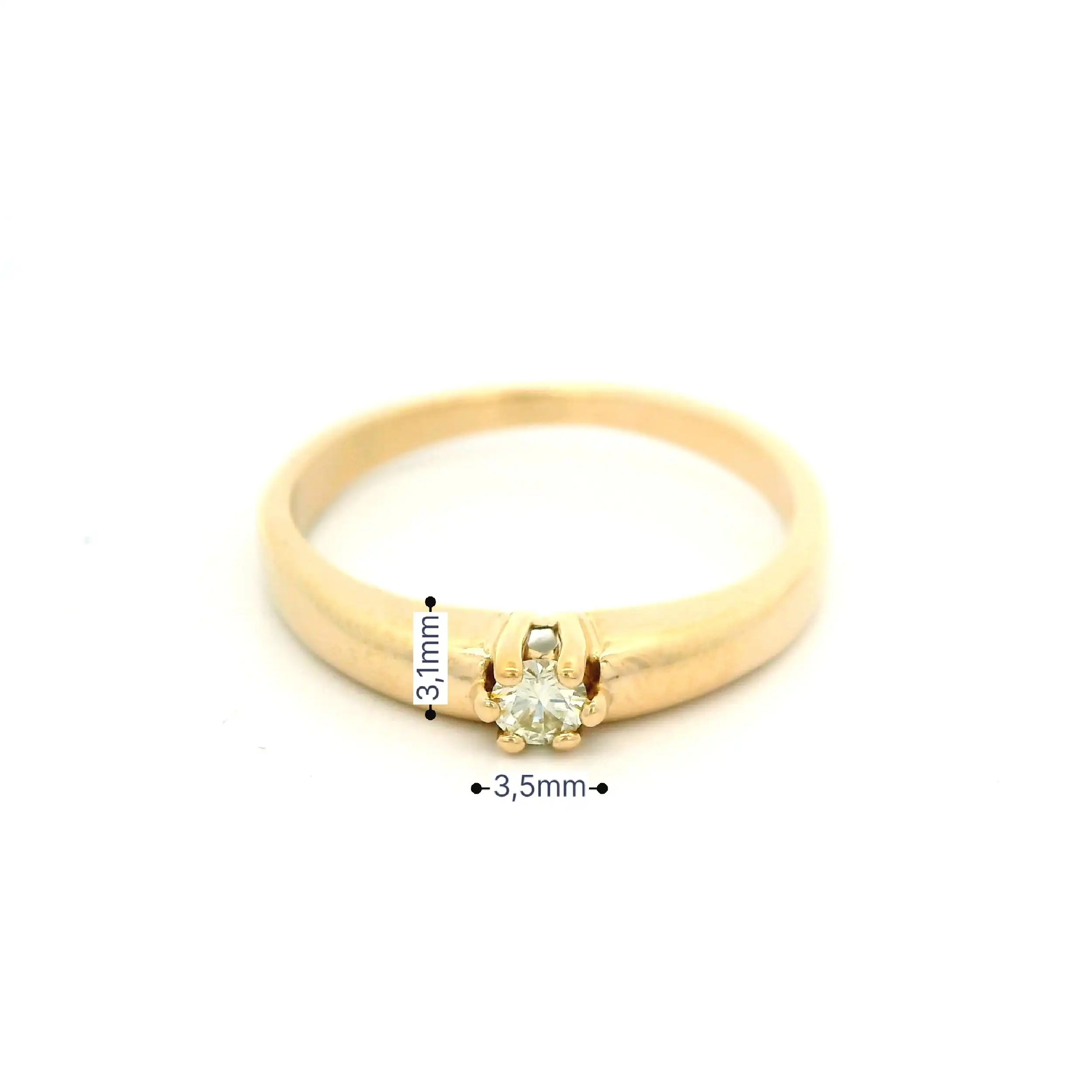 Ring Gelbgold mit Brillant "Christ" Ring Gelbgold mit Brillant "Christ"