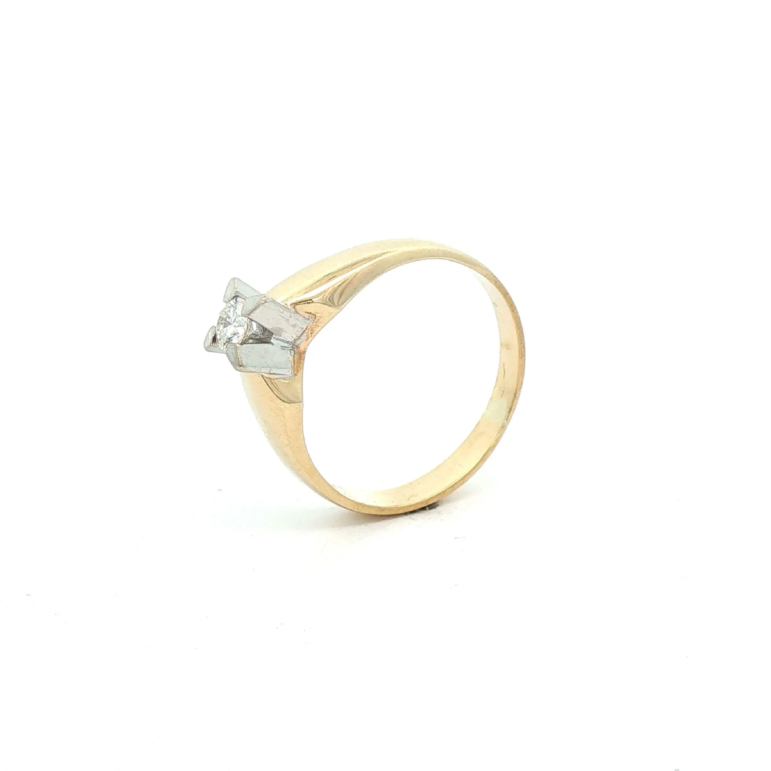 Ring Bicolor mit Brillant Ring Bicolor mit Brillant