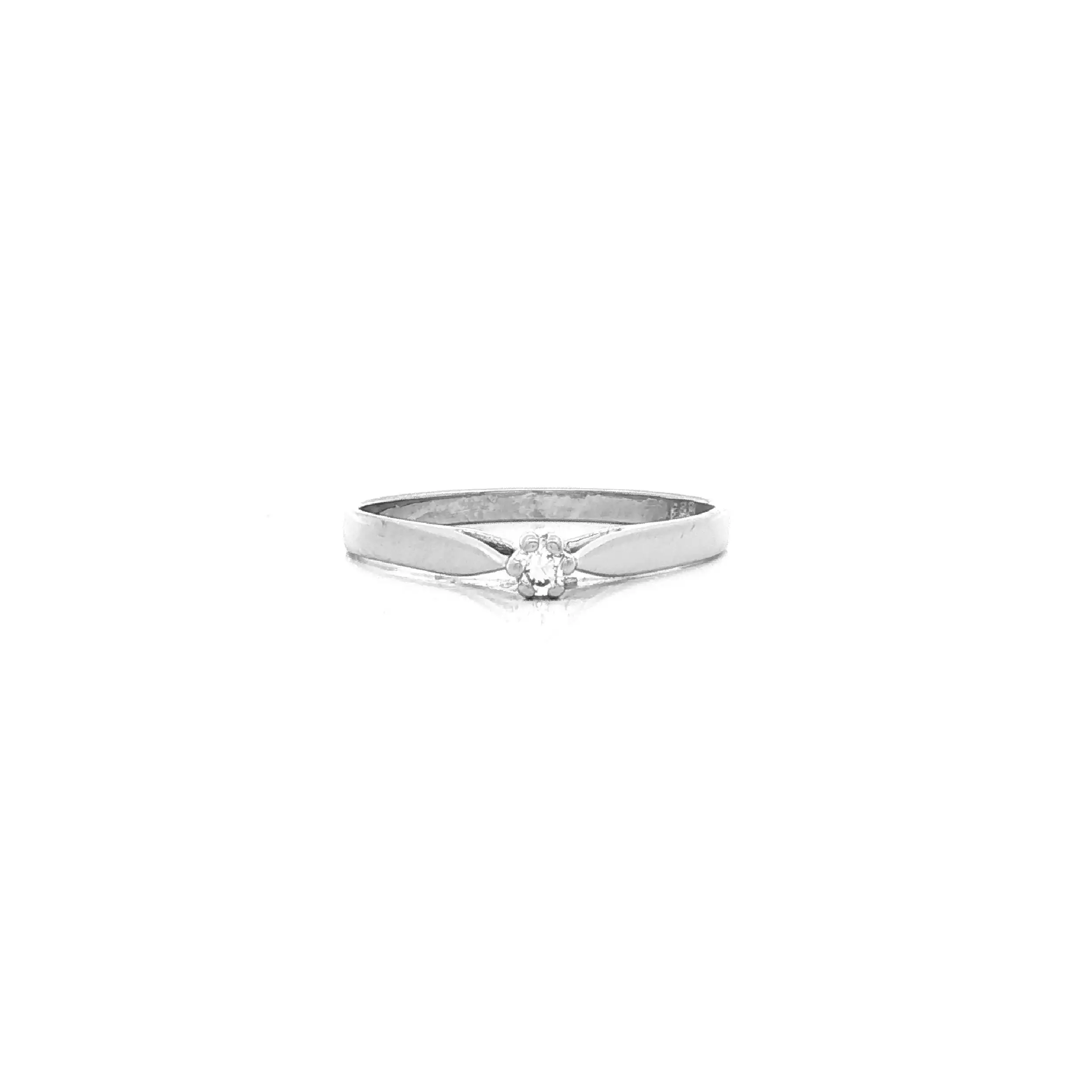 Ring Weißgold mit Solitär Brillant Ring Weißgold mit Solitär Brillant