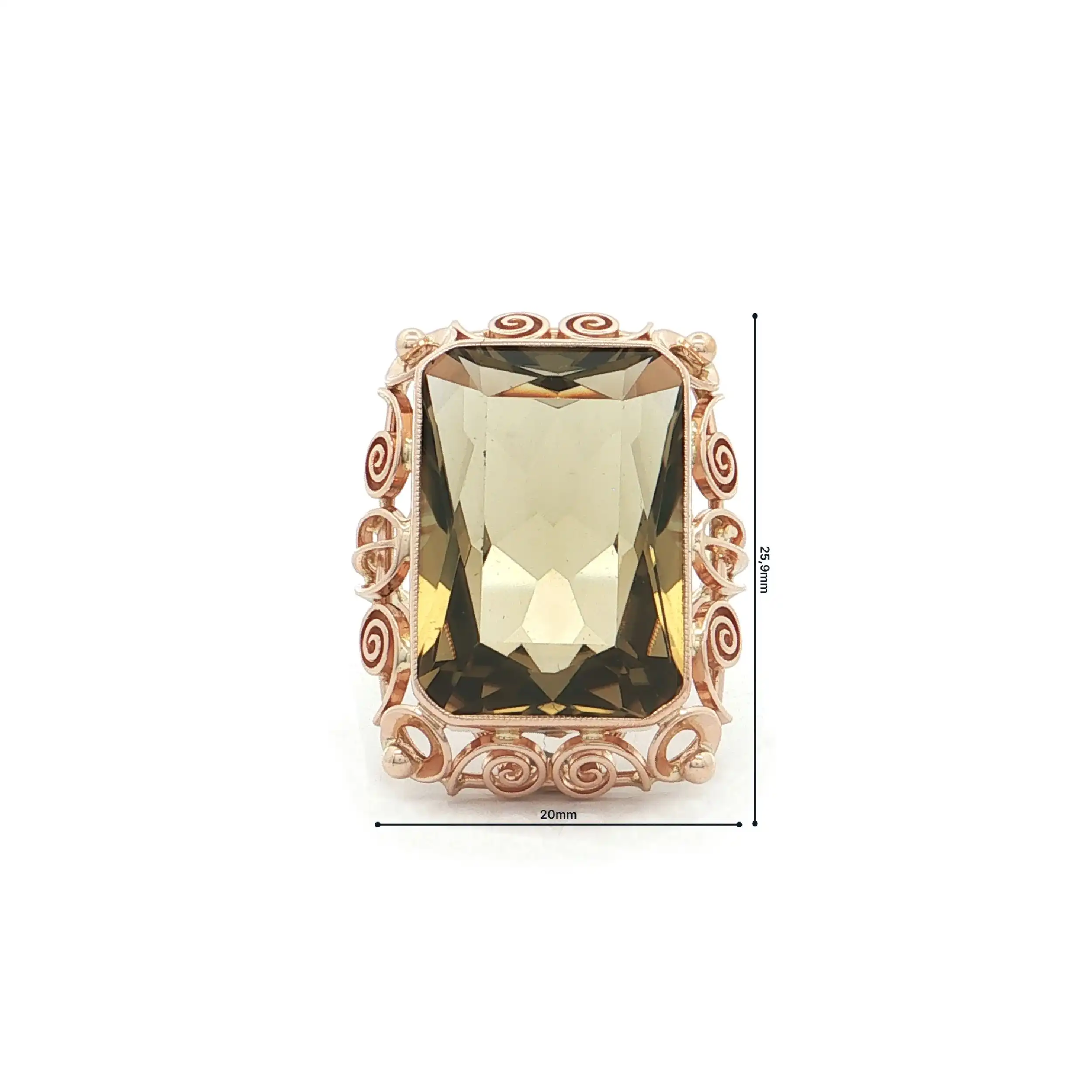 Ring Roségold mit Rauch-Citrin Ring Roségold mit Rauch-Citrin