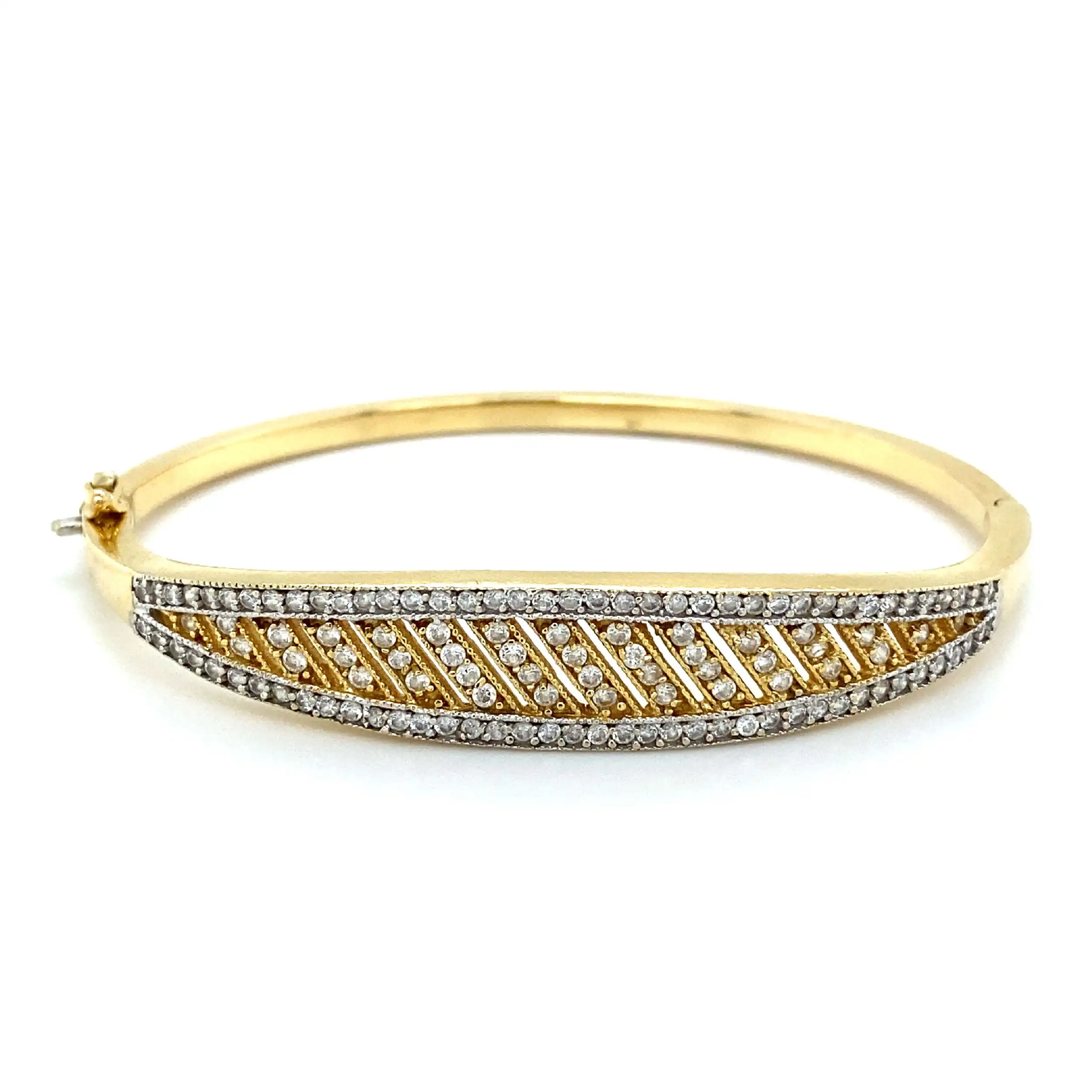 Armreif Bicolor mit Zirkonia Armreif Bicolor mit Zirkonia