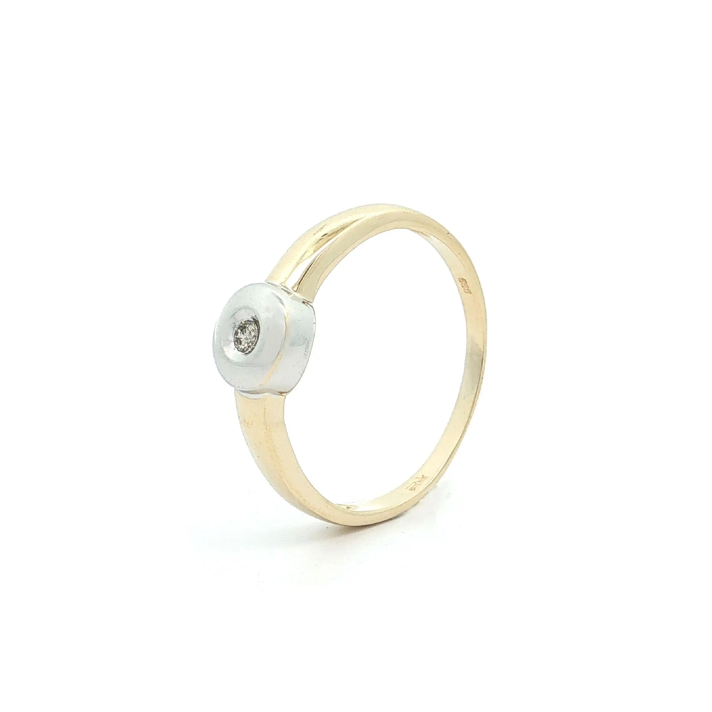 Solitärring Bicolor mit Brillant