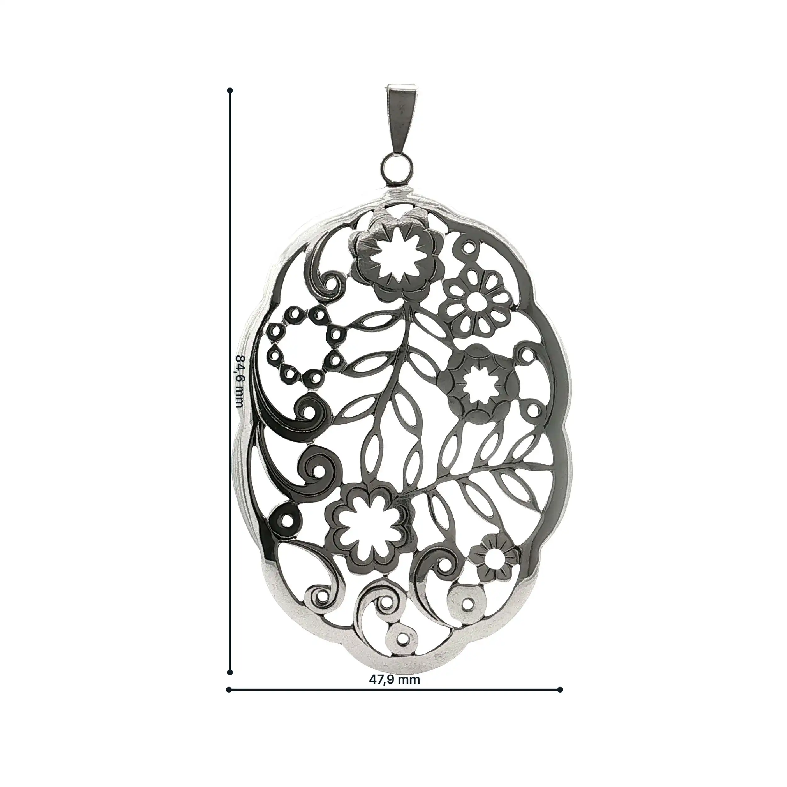 Anhänger Silber Blumen