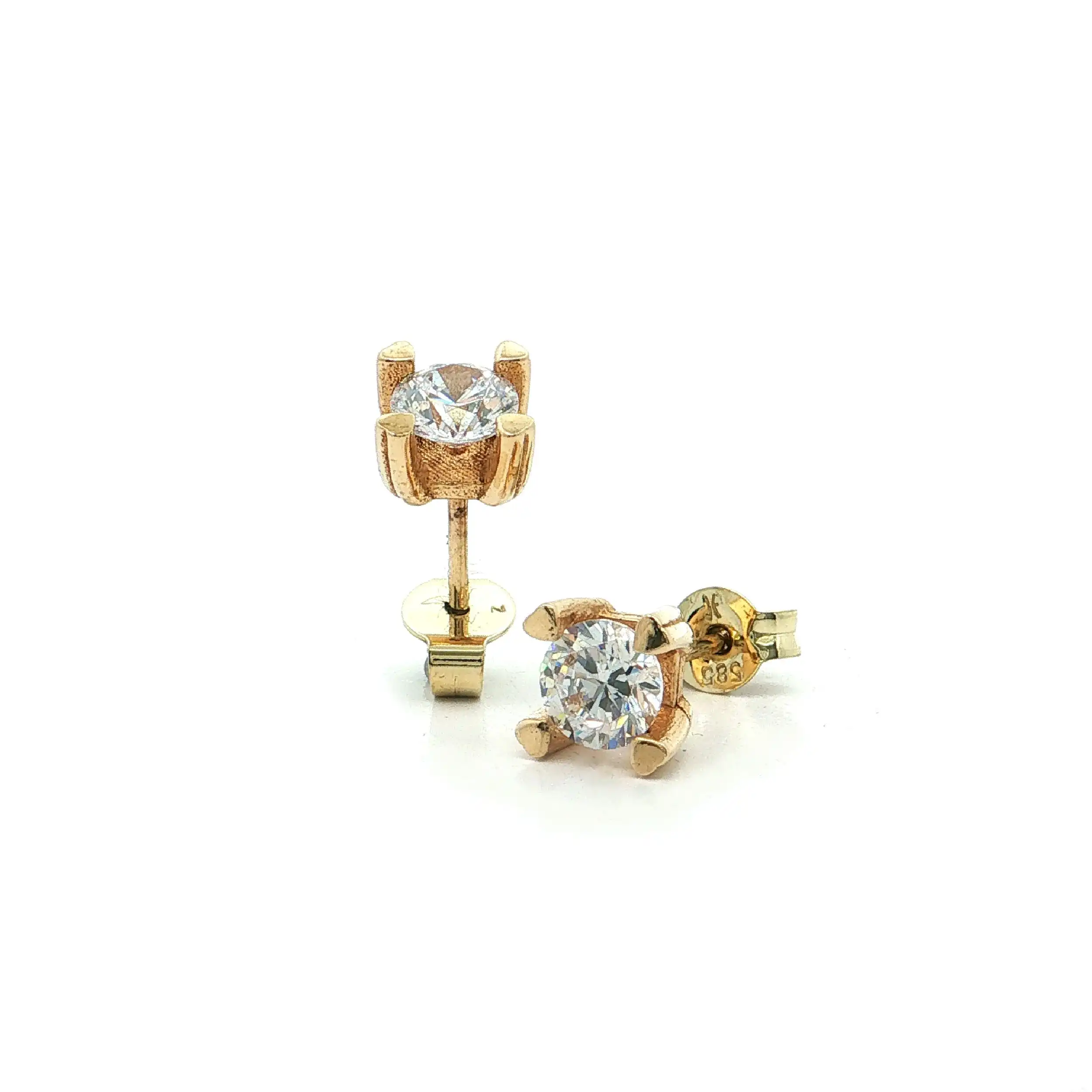 Ohrstecker Gelbgold mit Zirkonia