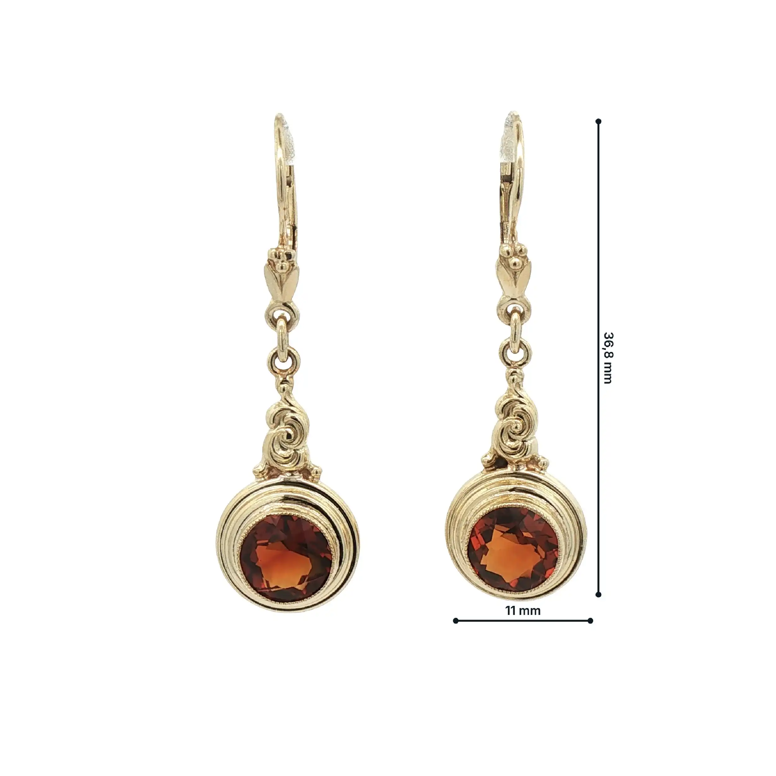 Ohrringe Gelbgold mit Cordierit Ohrringe Gelbgold mit Cordierit