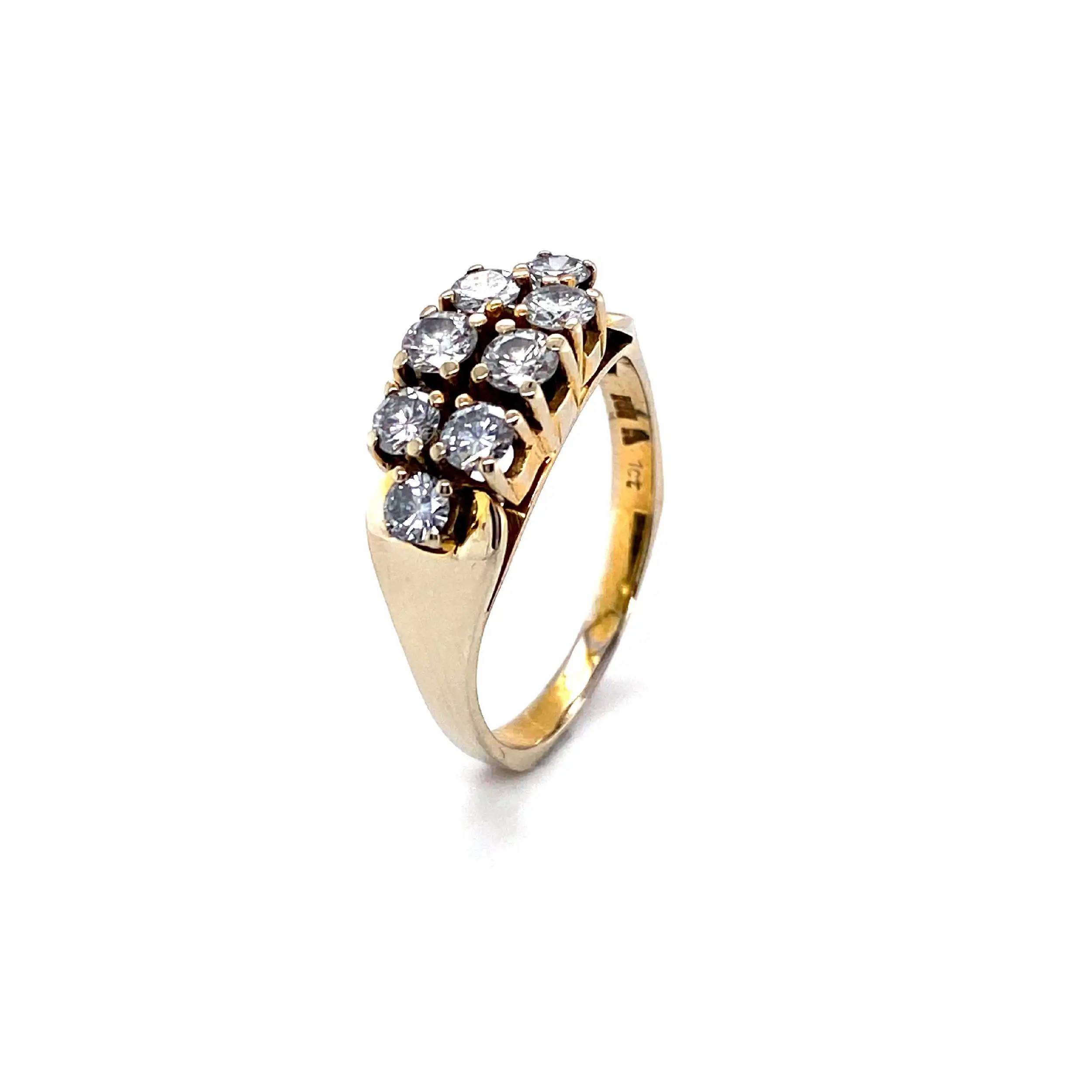 Ring Gelbgold mit Brillanten, graviert mit 1,0ct Ring Gelbgold mit Brillanten, graviert mit 1,0ct