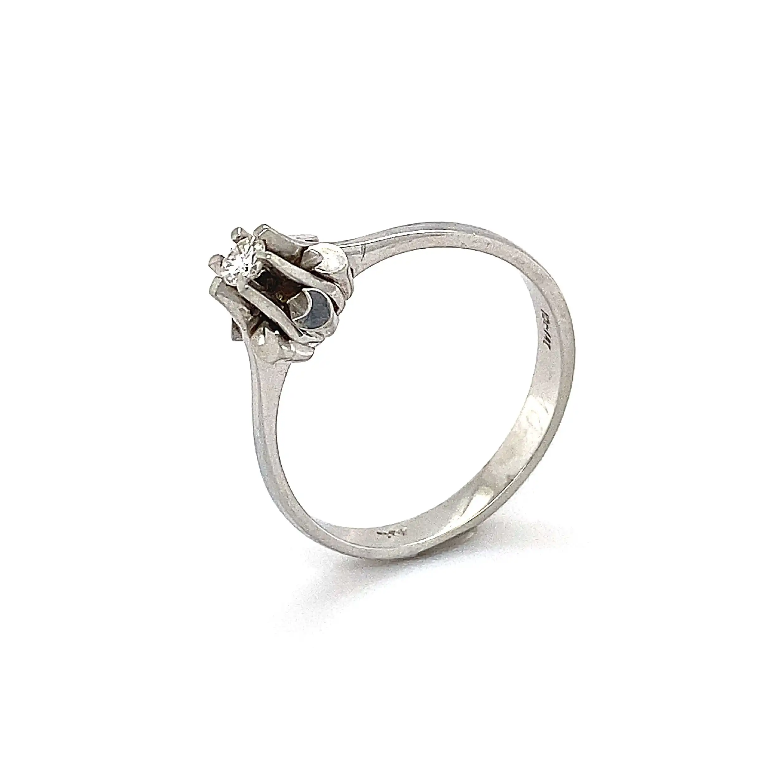 Ring Weißgold mit Brillant Ring Weißgold mit Brillant