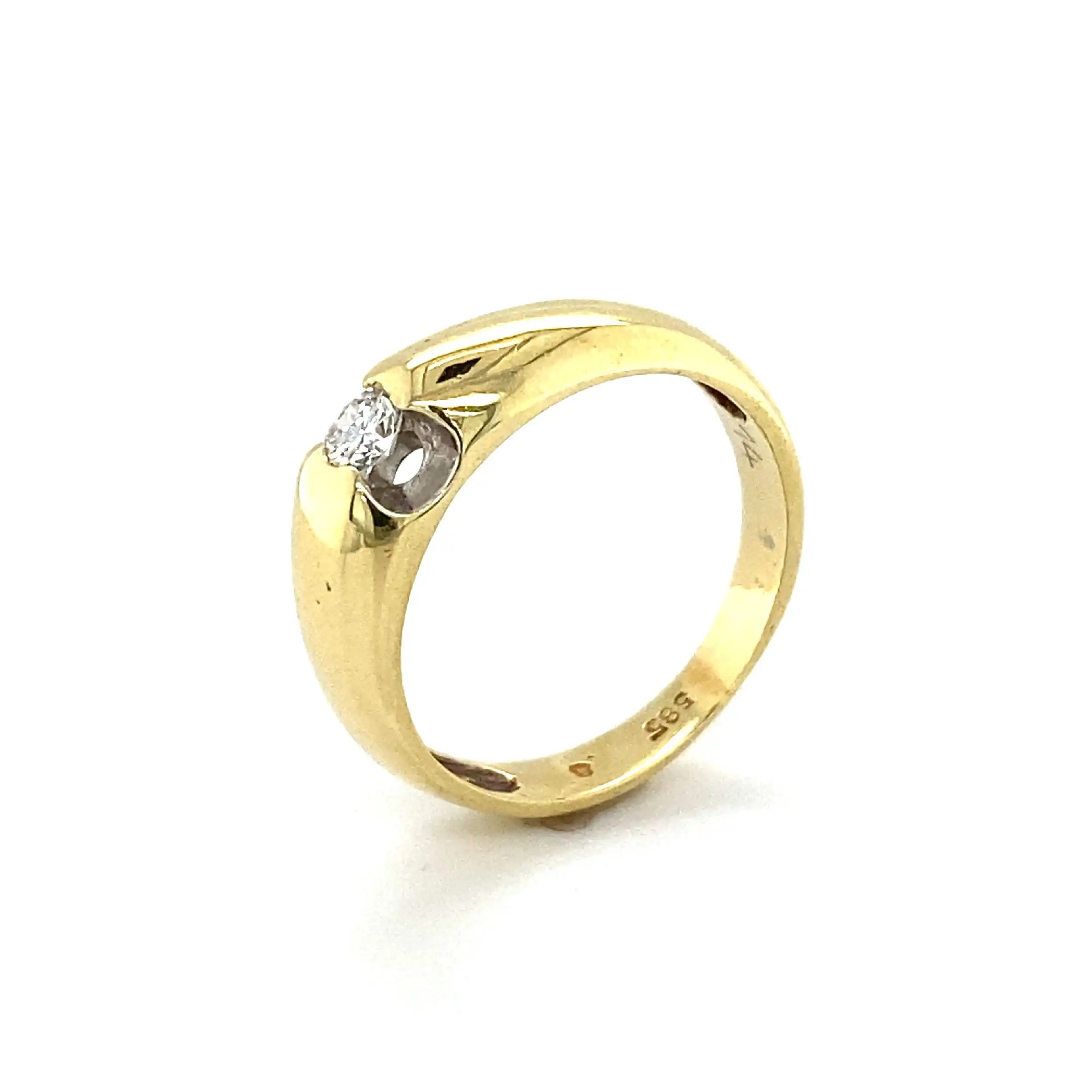 Ring Bicolor mit Brillant, mit 0,14ct graviert Ring Bicolor mit Brillant, mit 0,14ct graviert