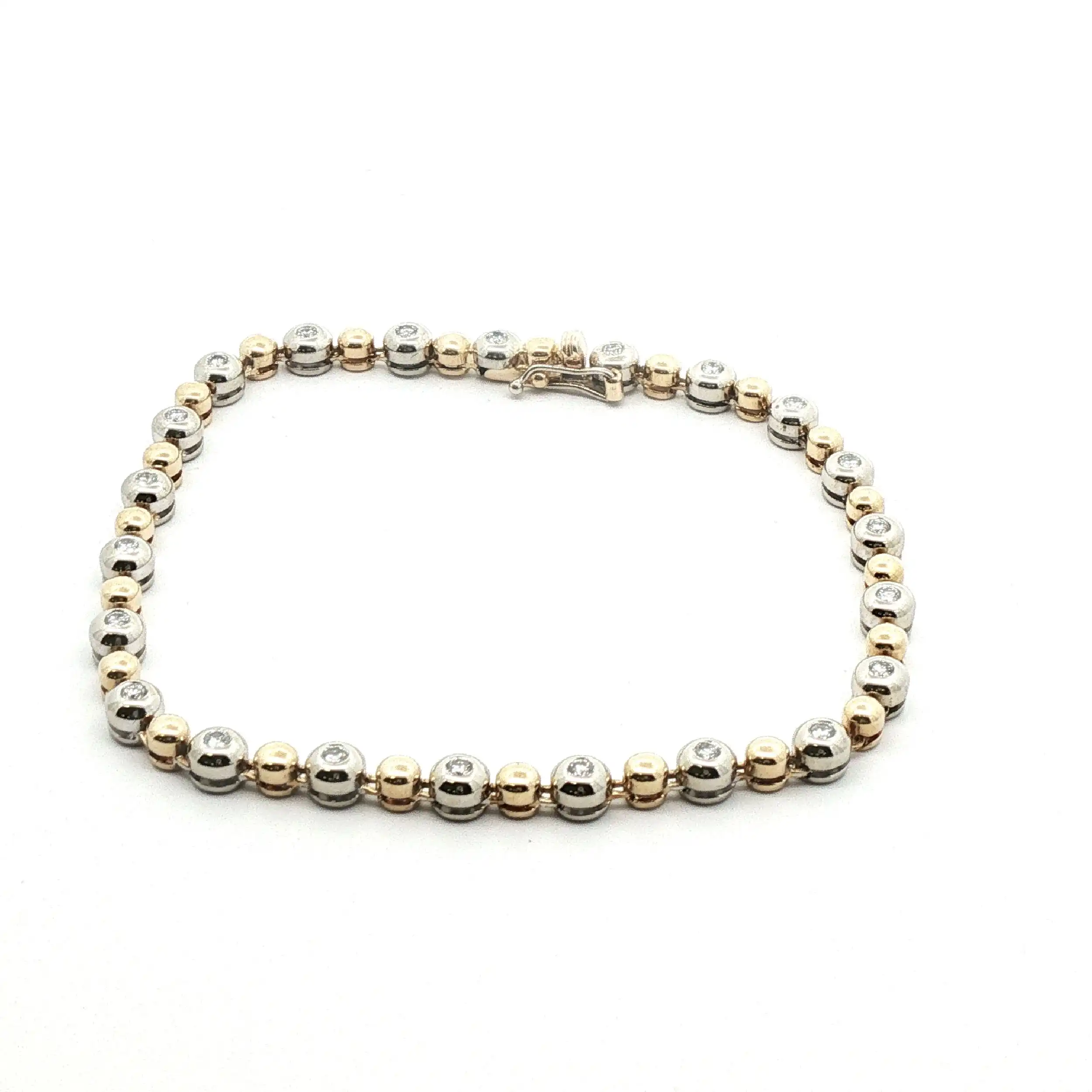Tenissarmband Bicolor mit Brillanten