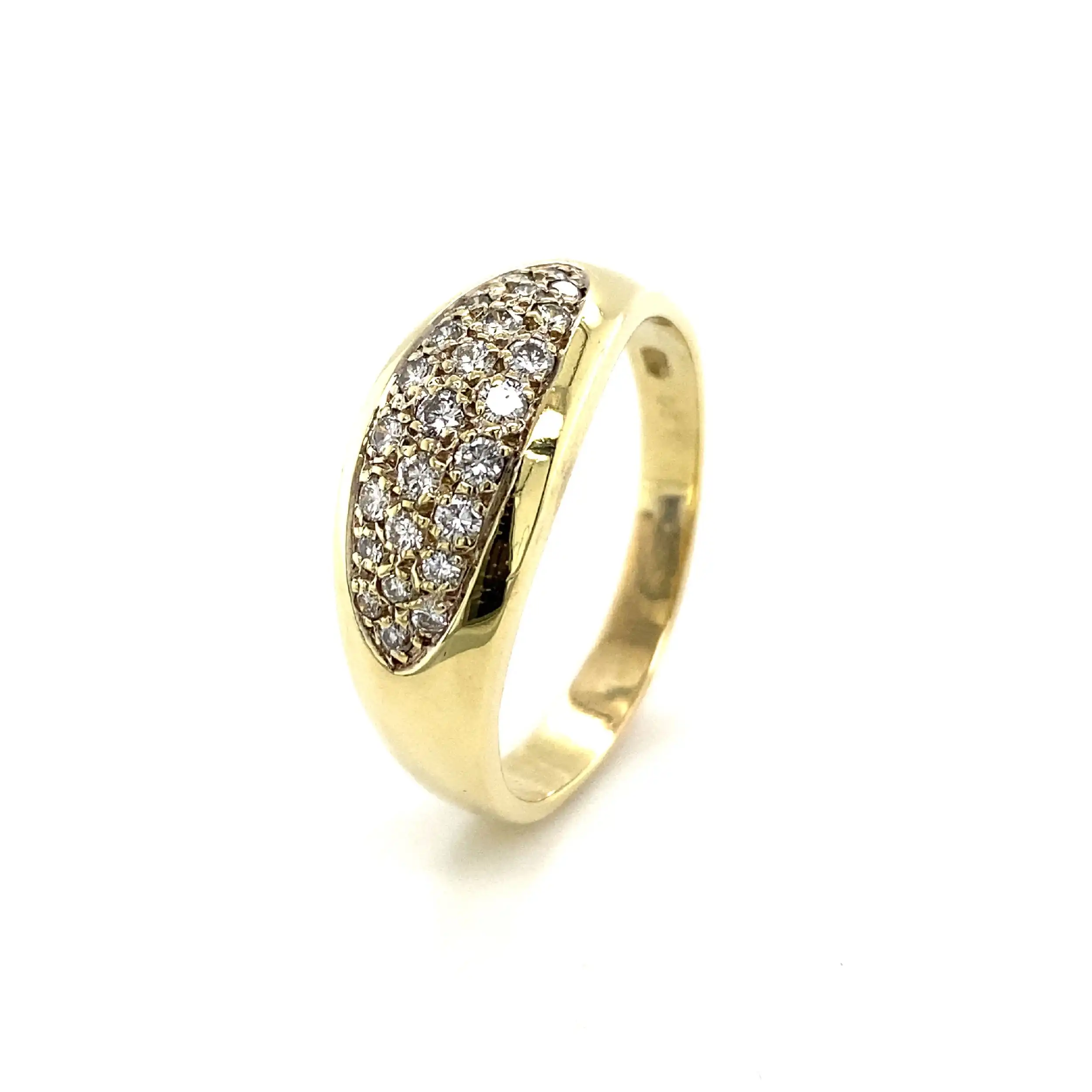 Ring Gelbgold mit Brillanten, graviert mit 0,50ct.