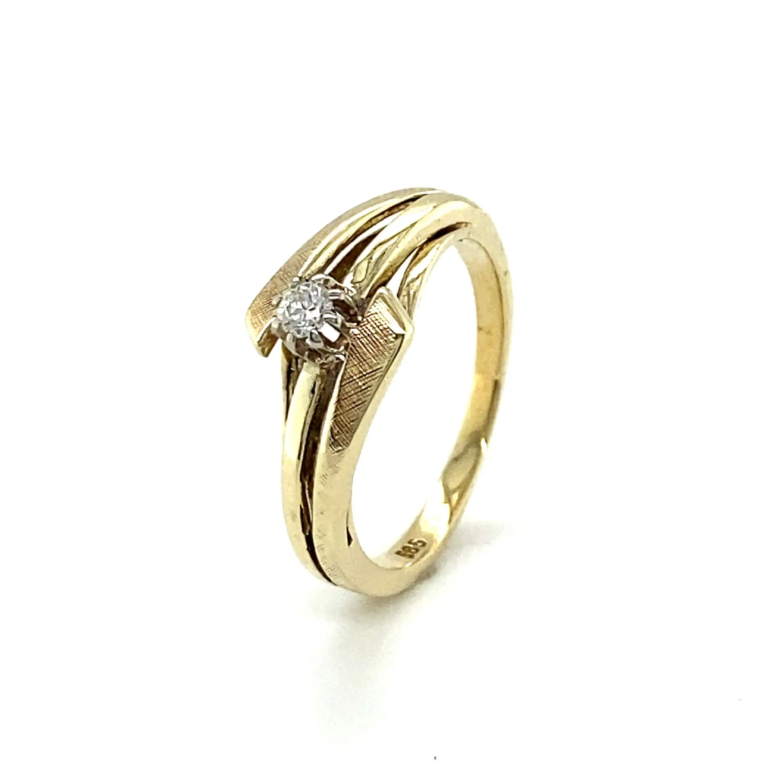 Ring Gelbgold mit Brillant Ring Gelbgold mit Brillant