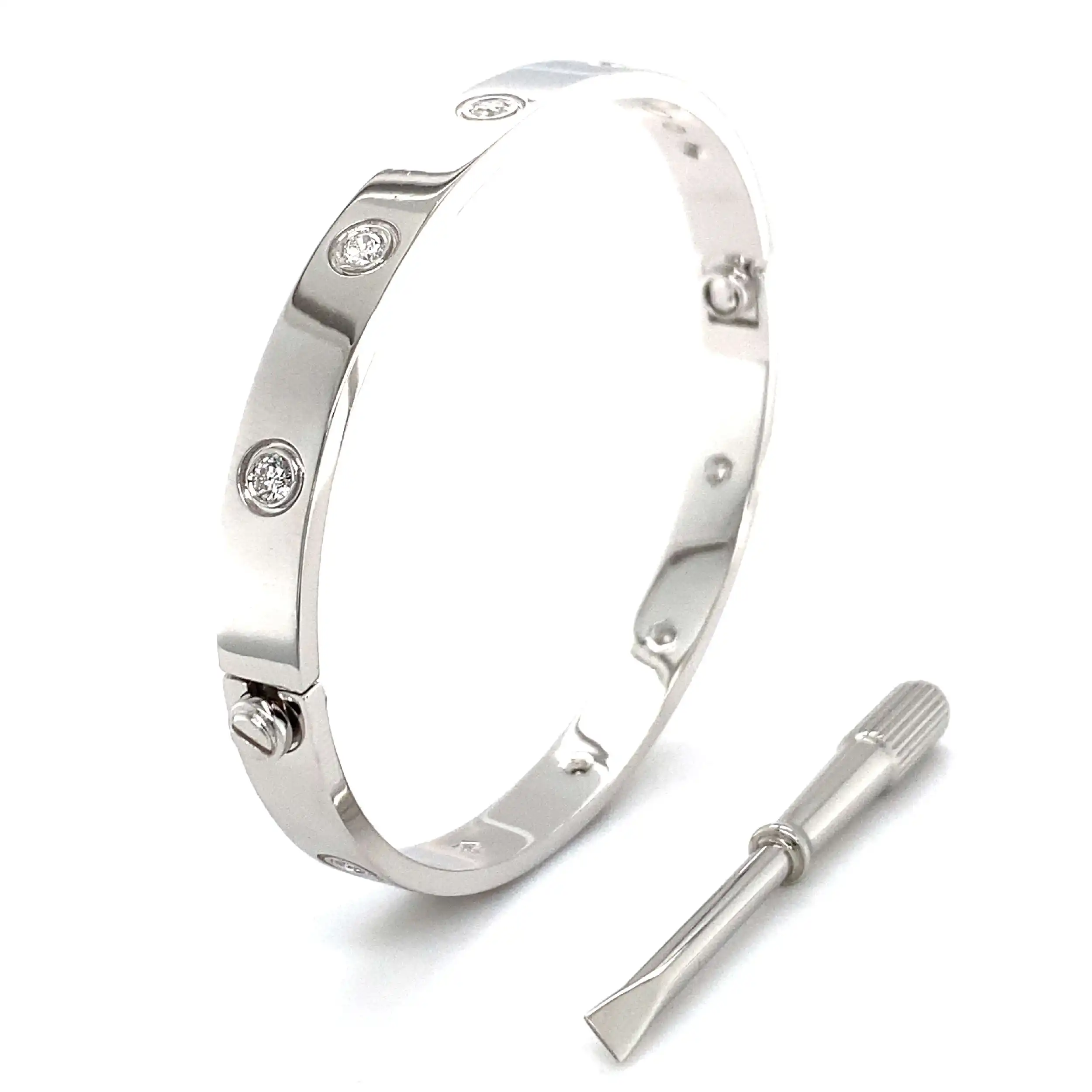 Cartier Love Armreif Weißgold mit Brillanten Cartier Love Armreif Weißgold mit Brillanten