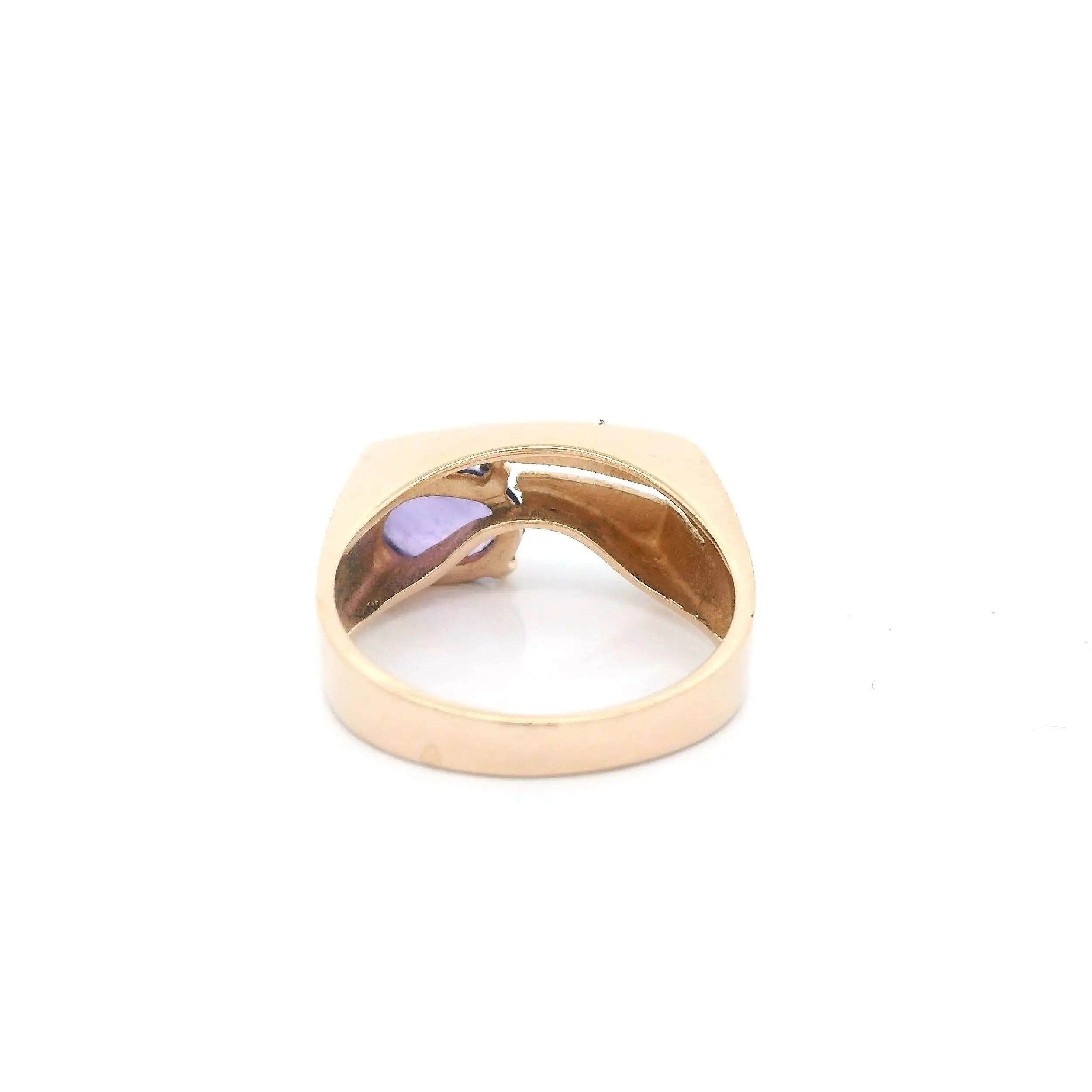Ring Roségold mit lila Cabochon