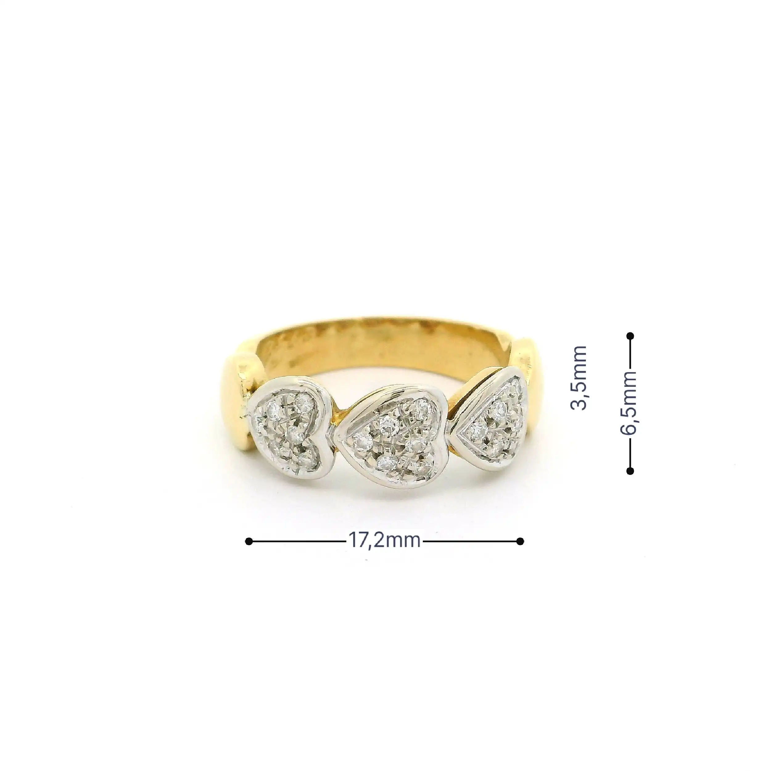 Ring Bicolor Herzen mit Brillanten von Wempe