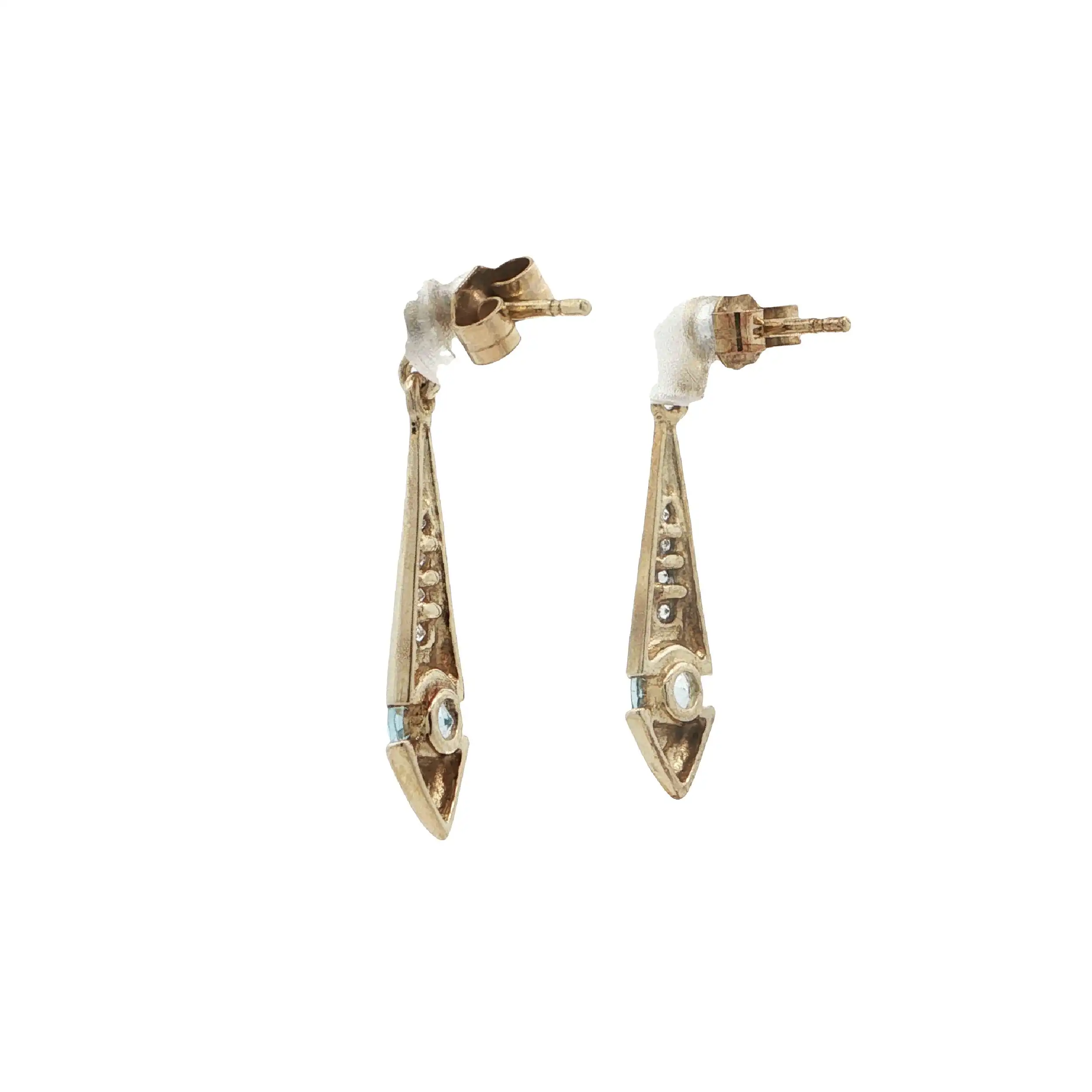 Ohrstecker Gelbgold mit Topas & Zirkonia