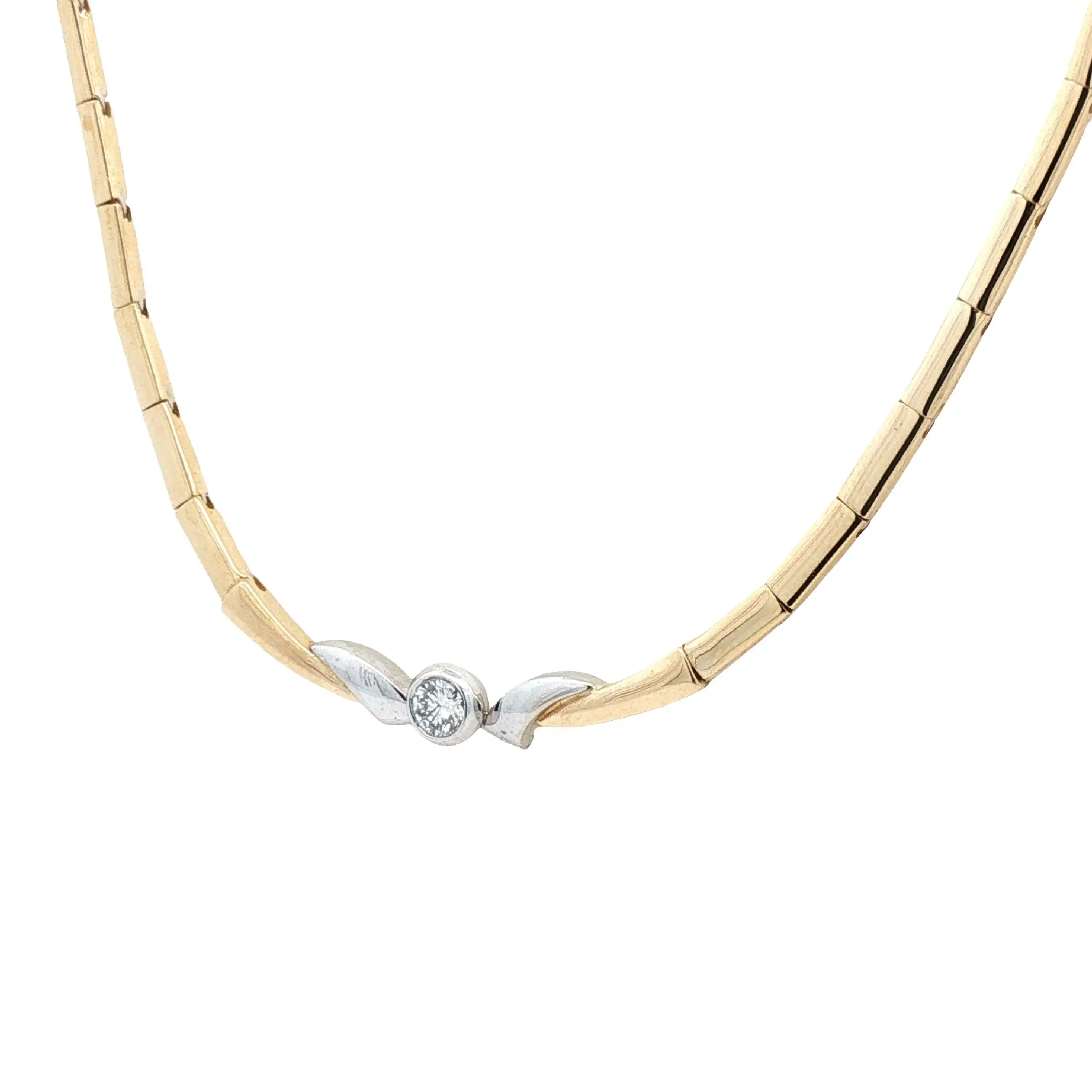Collier Bicolor mit Brillant